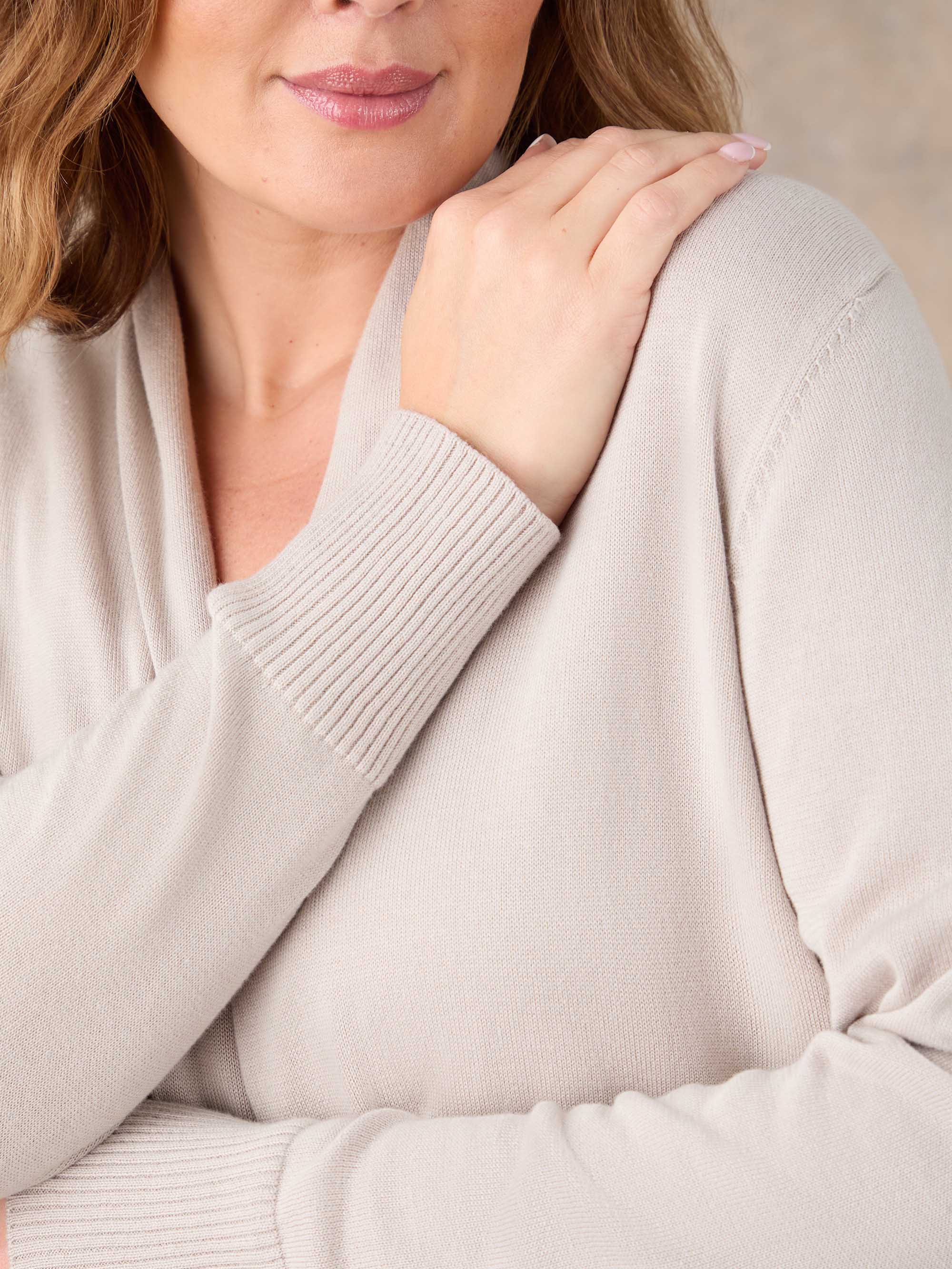 Oatmeal Longline Knitted Cardigan - Image 7