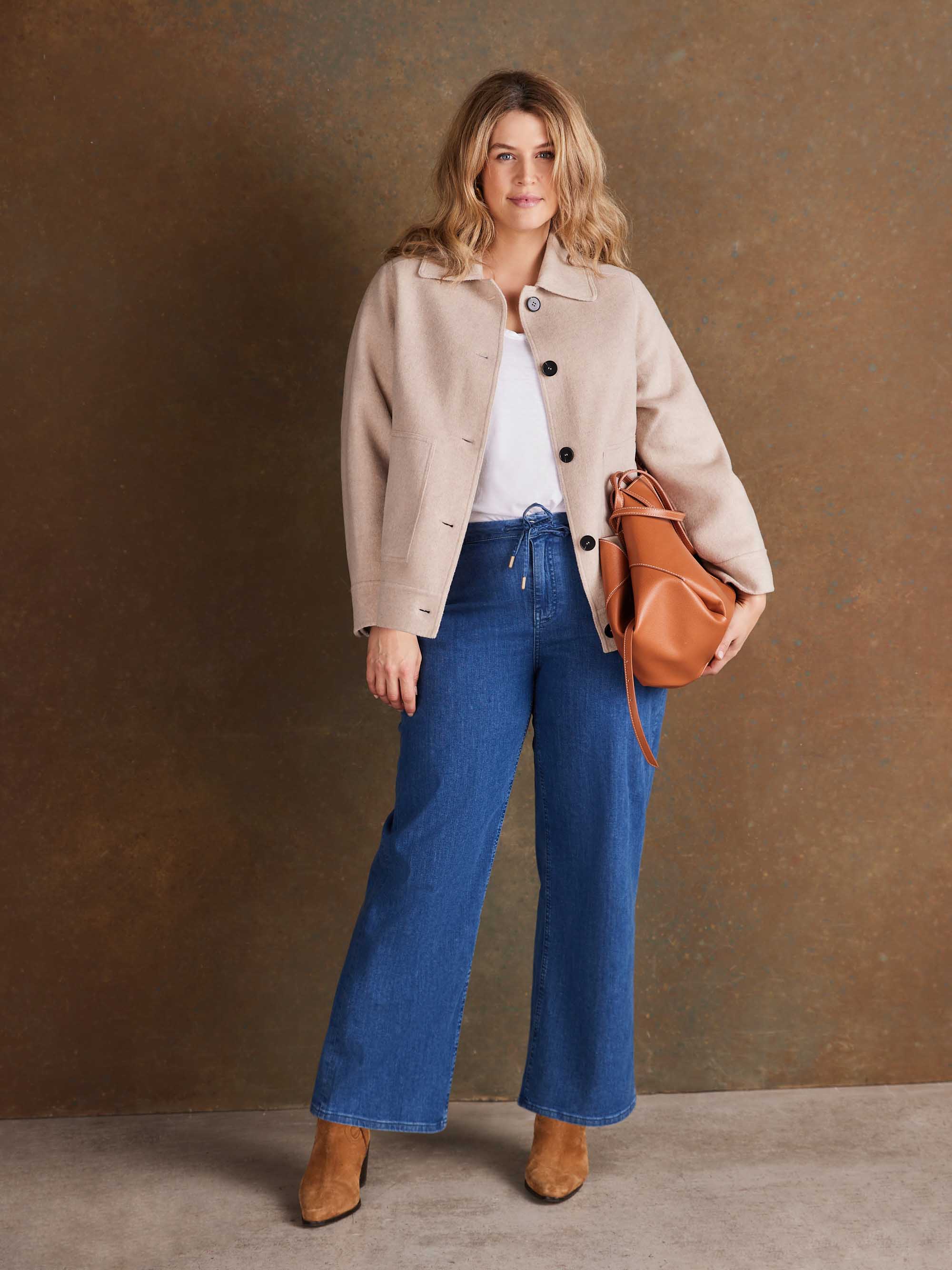 Oatmeal Short Double Faced Jacket - Image 5