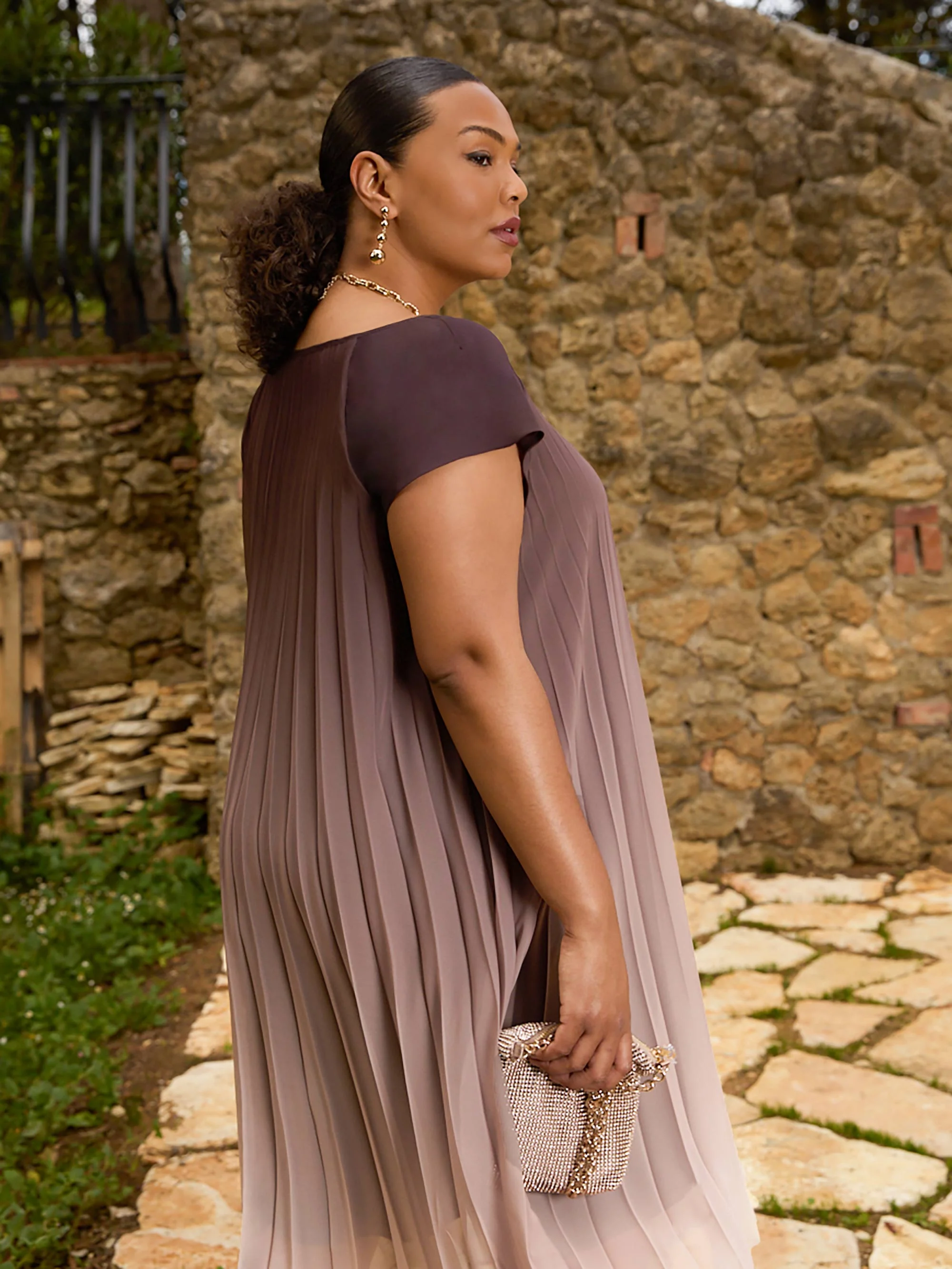 Ombre Pleated Dress - Image 2