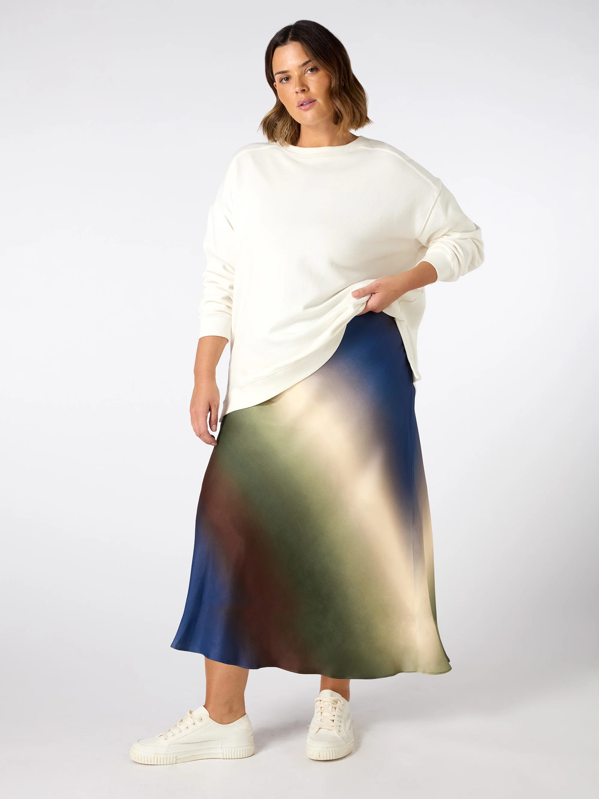 Ombre Print Midi Skirt - Image 4