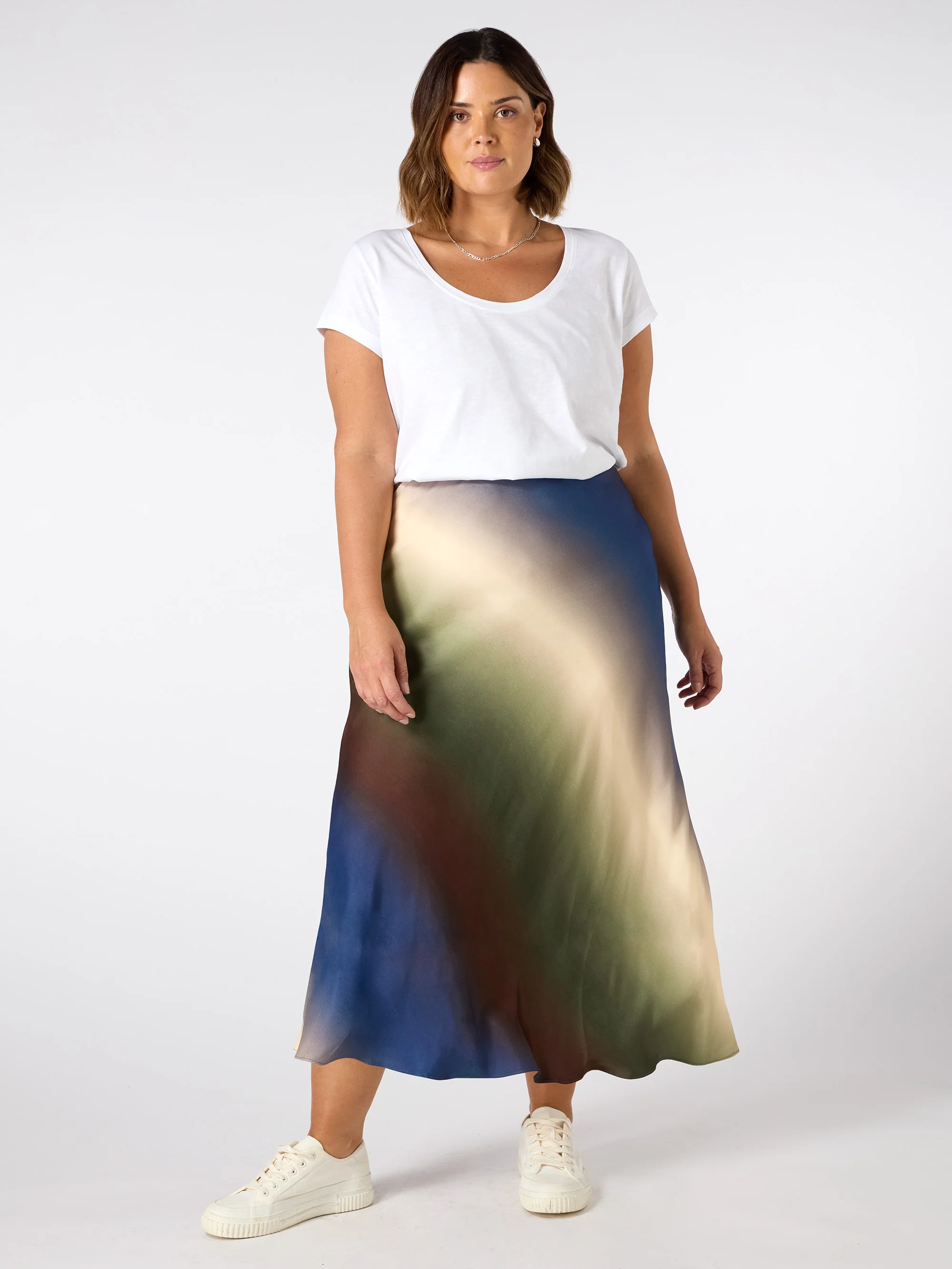 Ombre Print Midi Skirt - Image 5