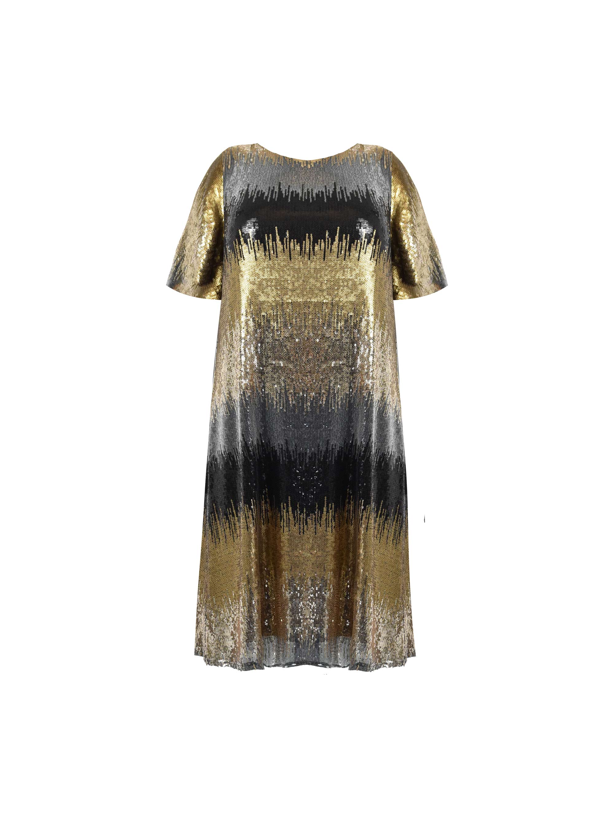 Ombre Sequin Flutter Sleeve Dress - Image 7
