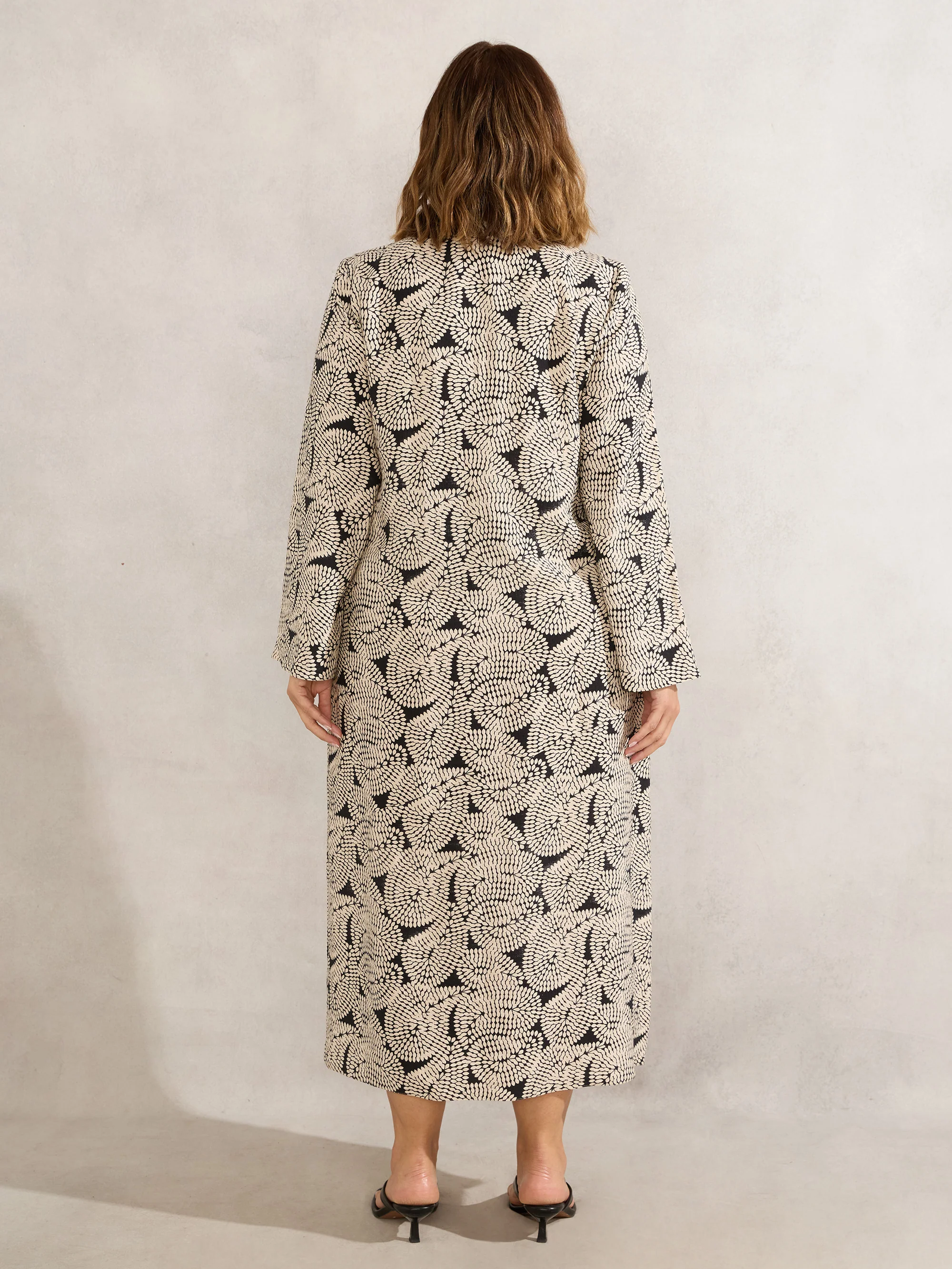 Paisley Tie Front Midi Dress - Image 3