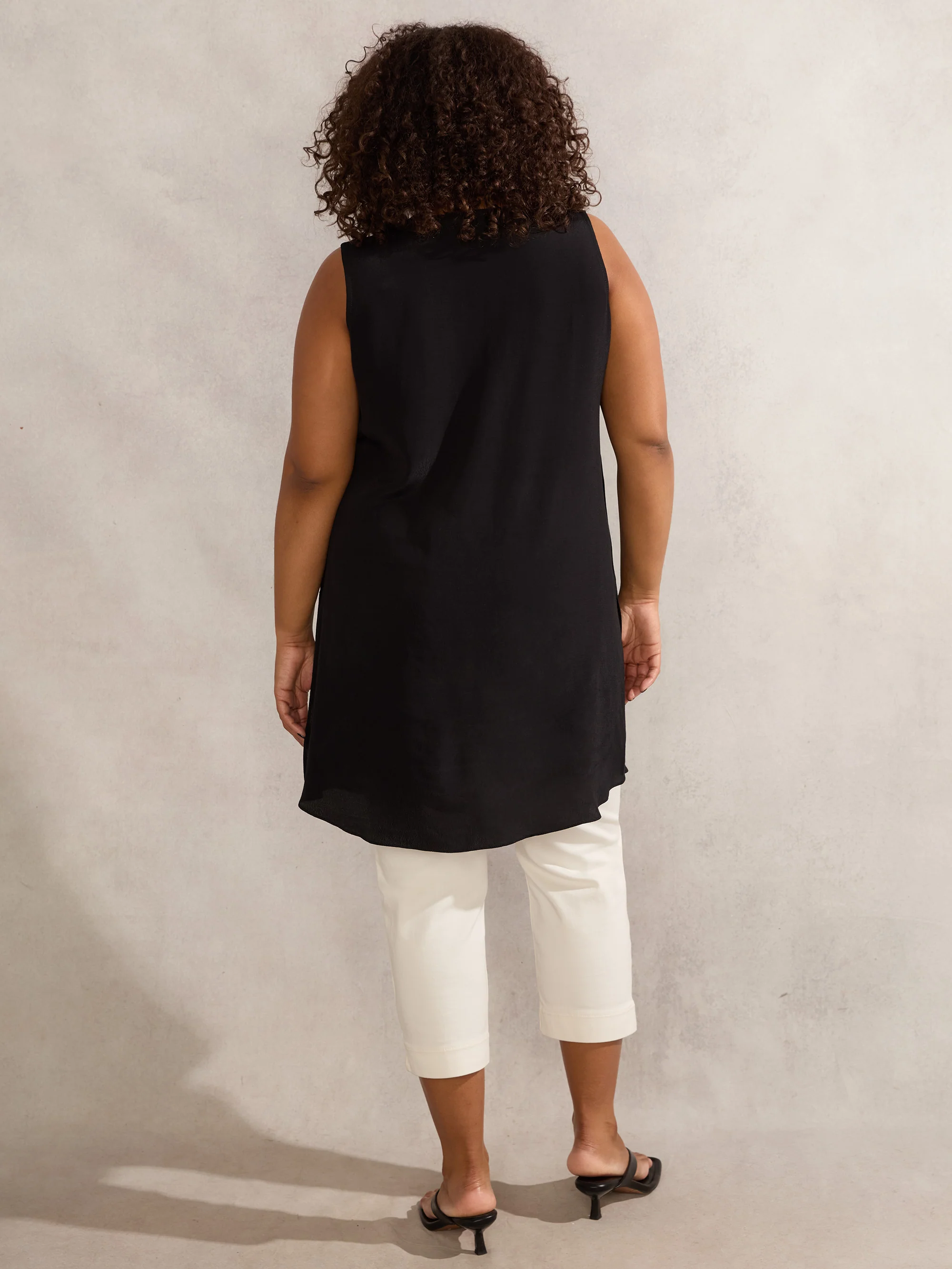 Petite Black Button Front Tunic - Image 5