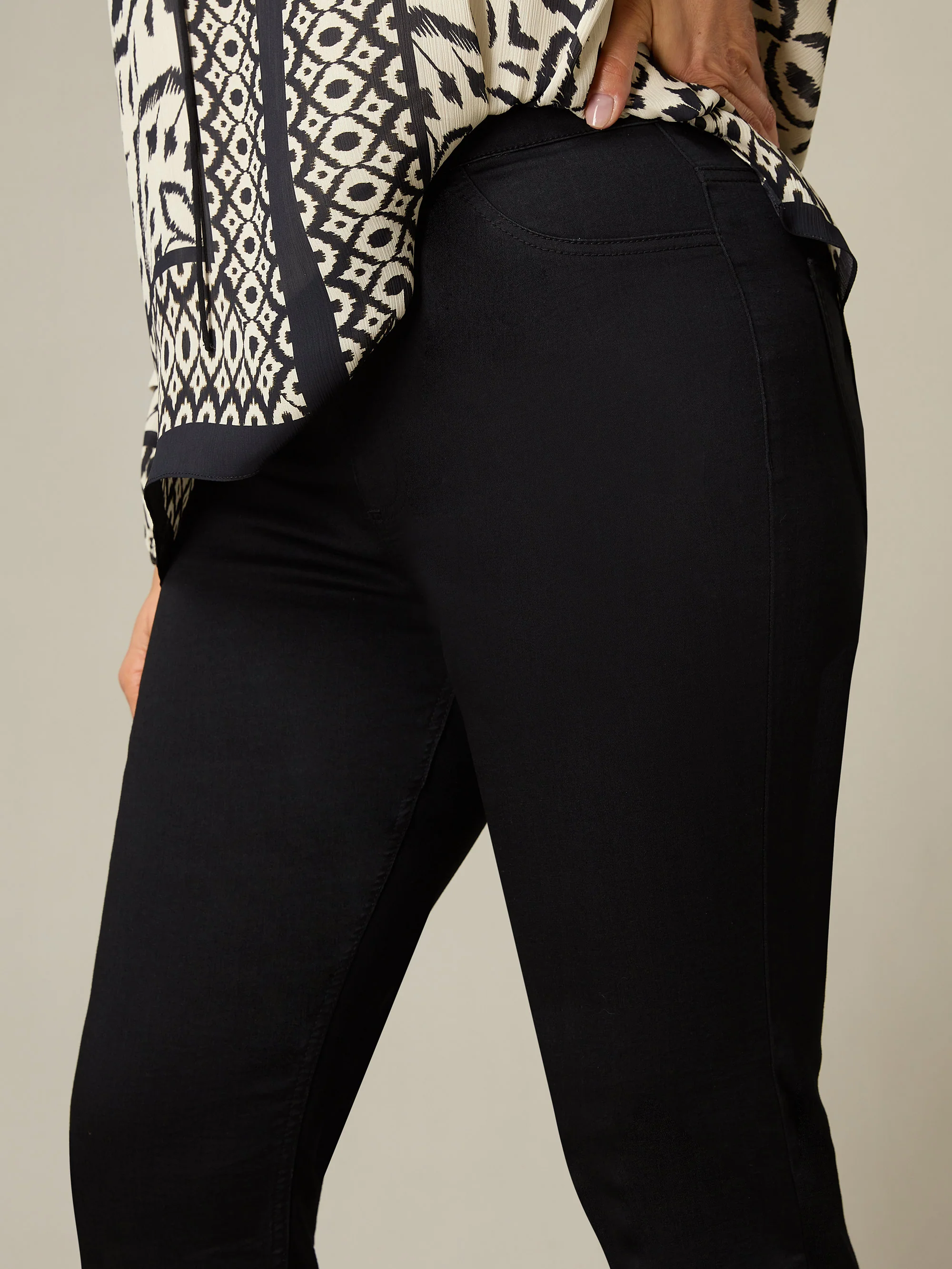 Petite Black Denim Jeggings - Image 2