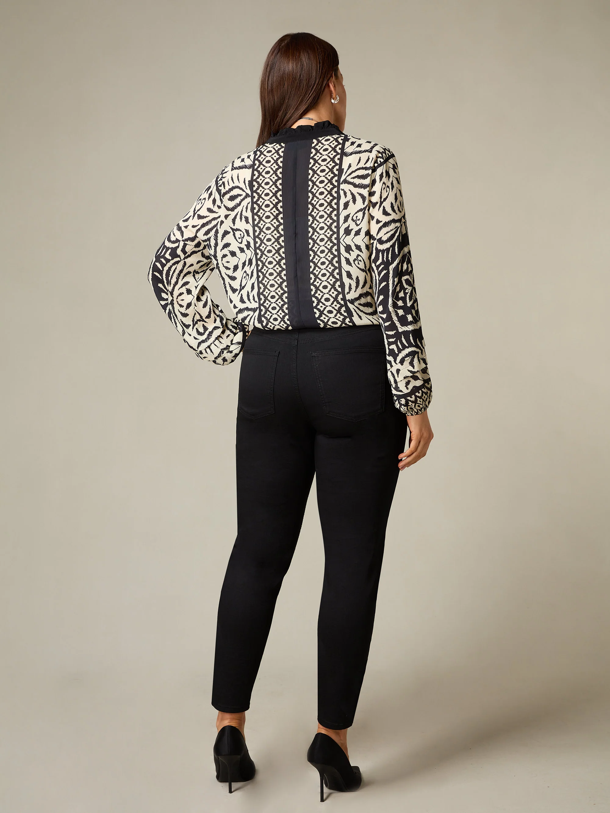 Petite Black Denim Jeggings - Image 3