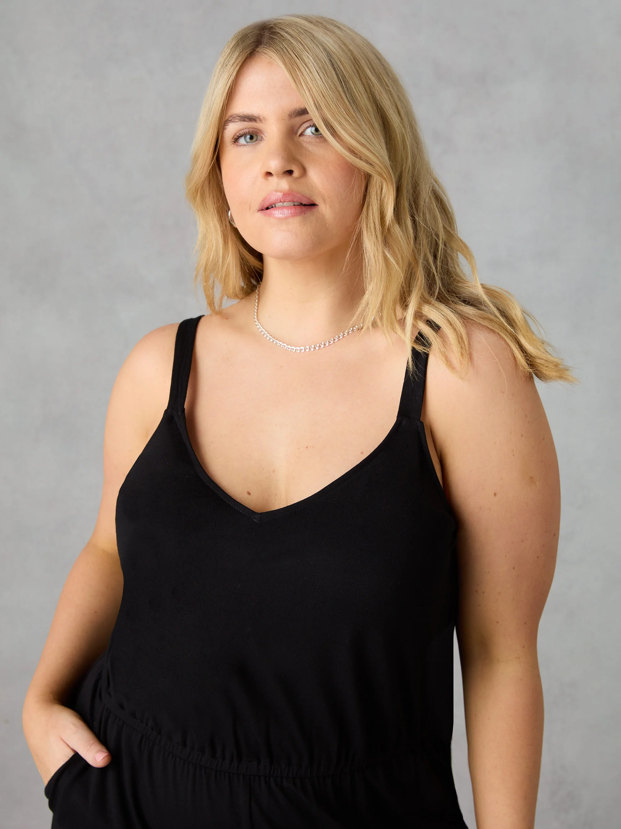 Petite Black Jersey Jumpsuit - Image 5