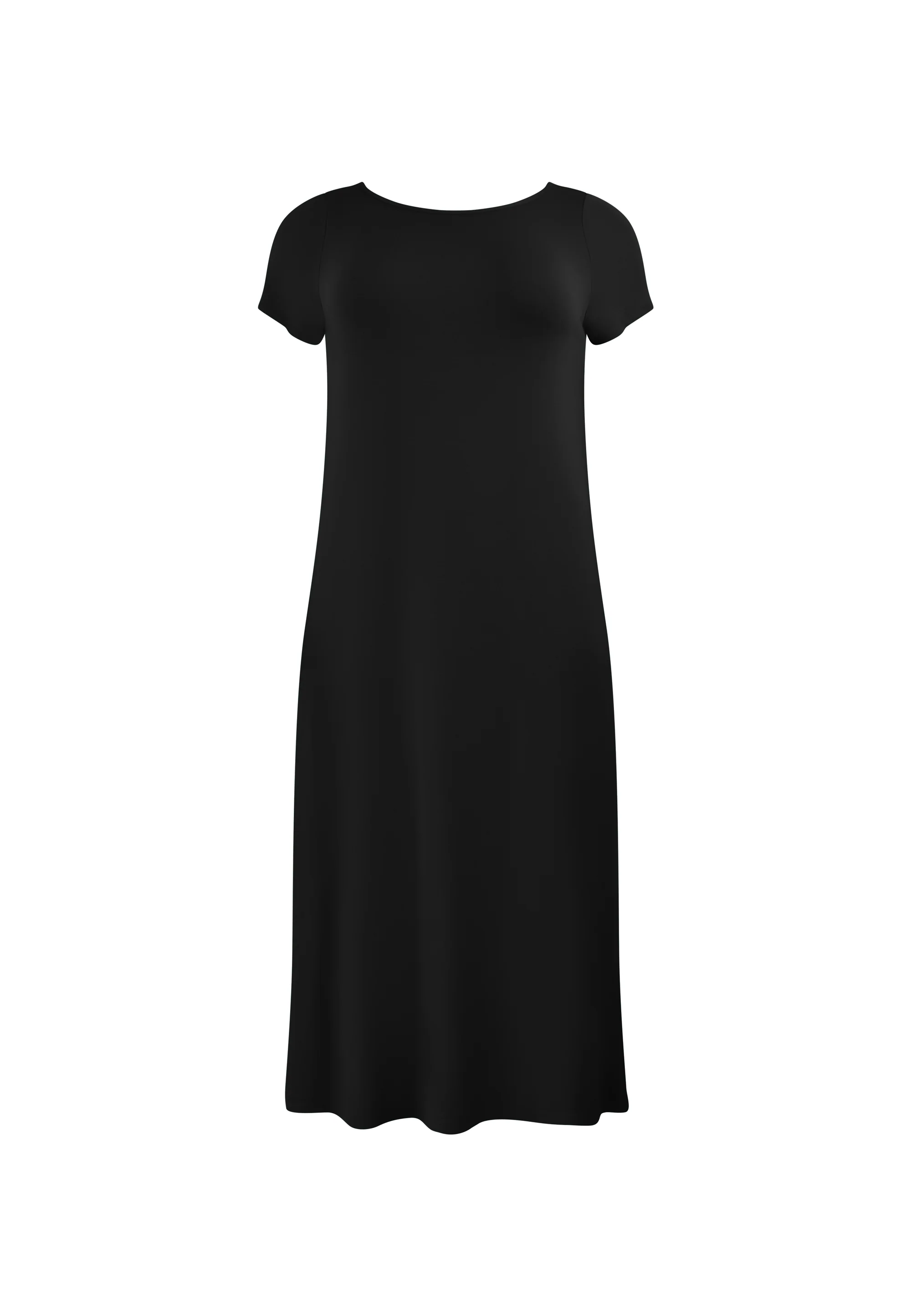 Petite Black Jersey Midaxi T-Shirt Dress - Image 7