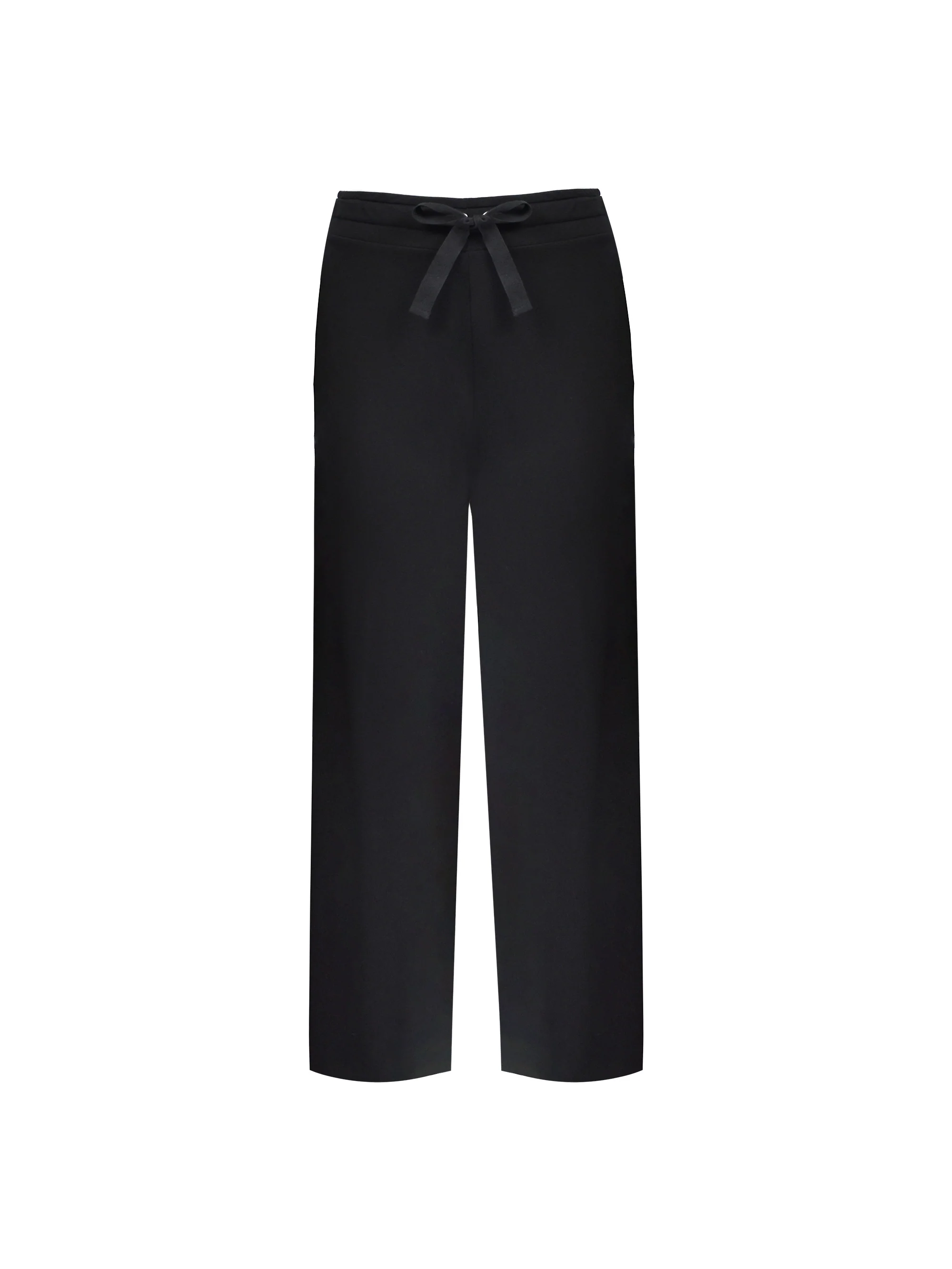 Petite Black Jersey Wide Leg Joggers - Image 4