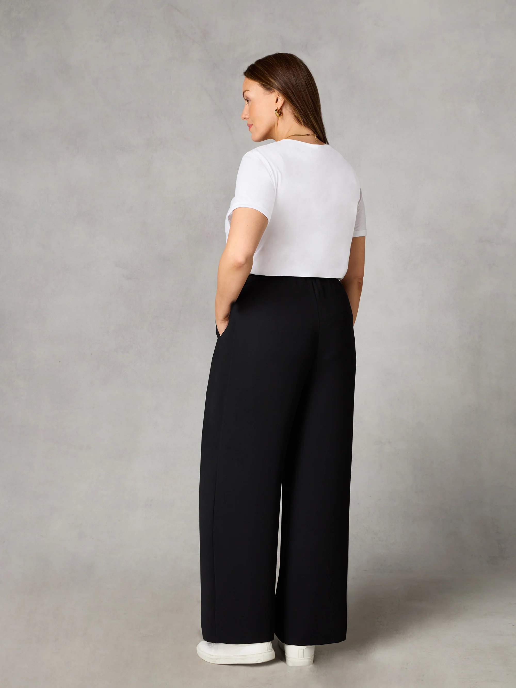 Petite Black Side Stripe Trousers - Image 3