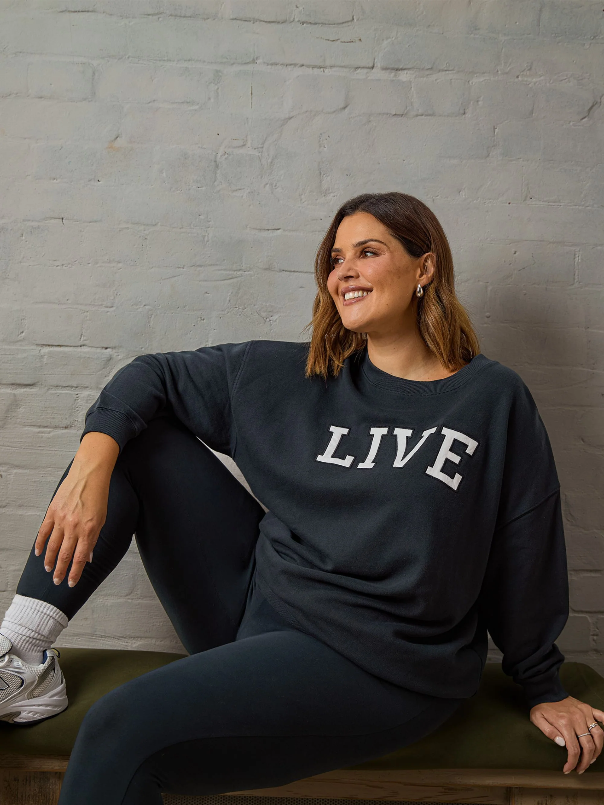Blue Oversized Live Sweatshirt - Image 2