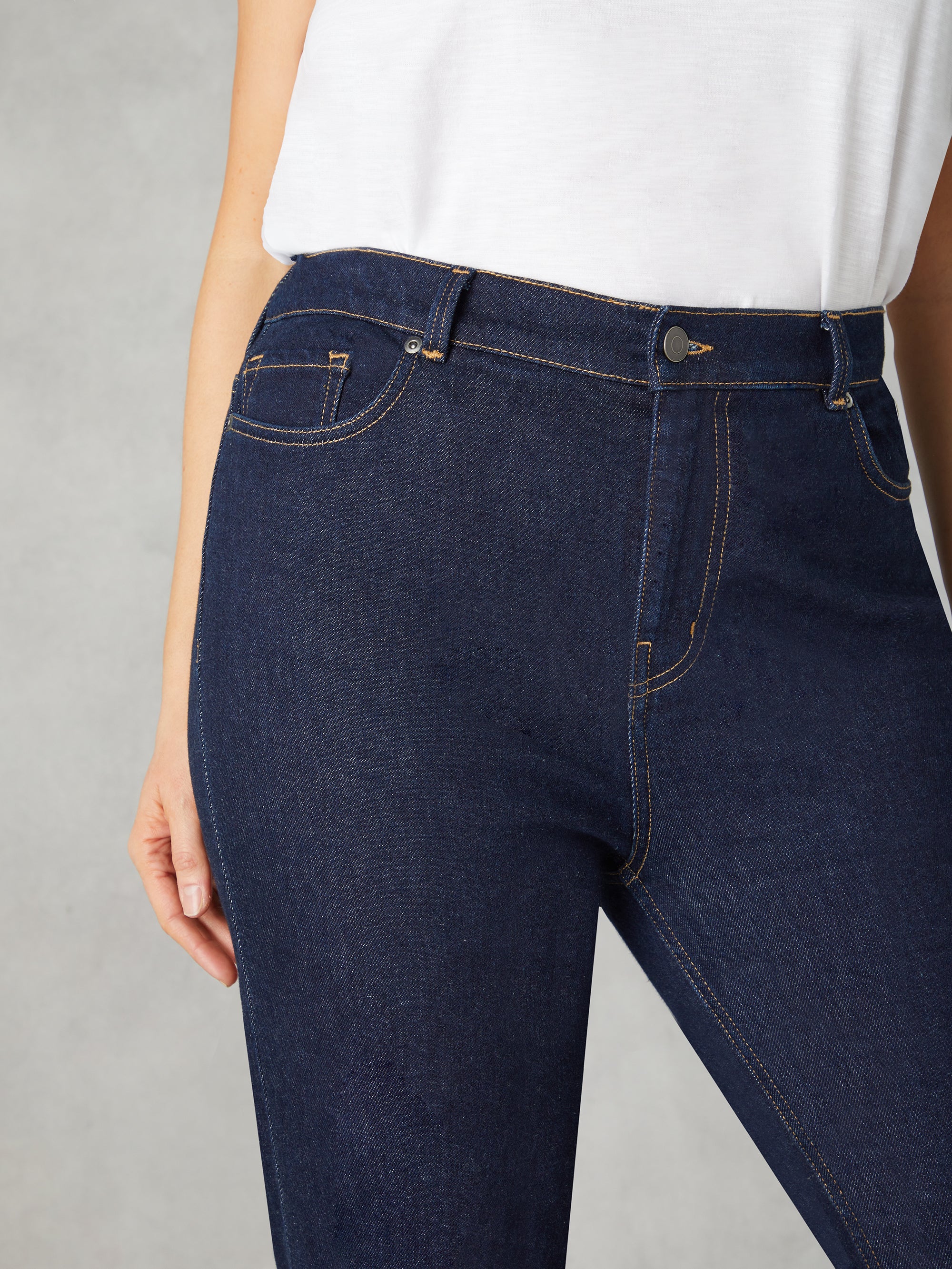 Petite Dark Indigo Bootcut Comfort Jeans - Image 3