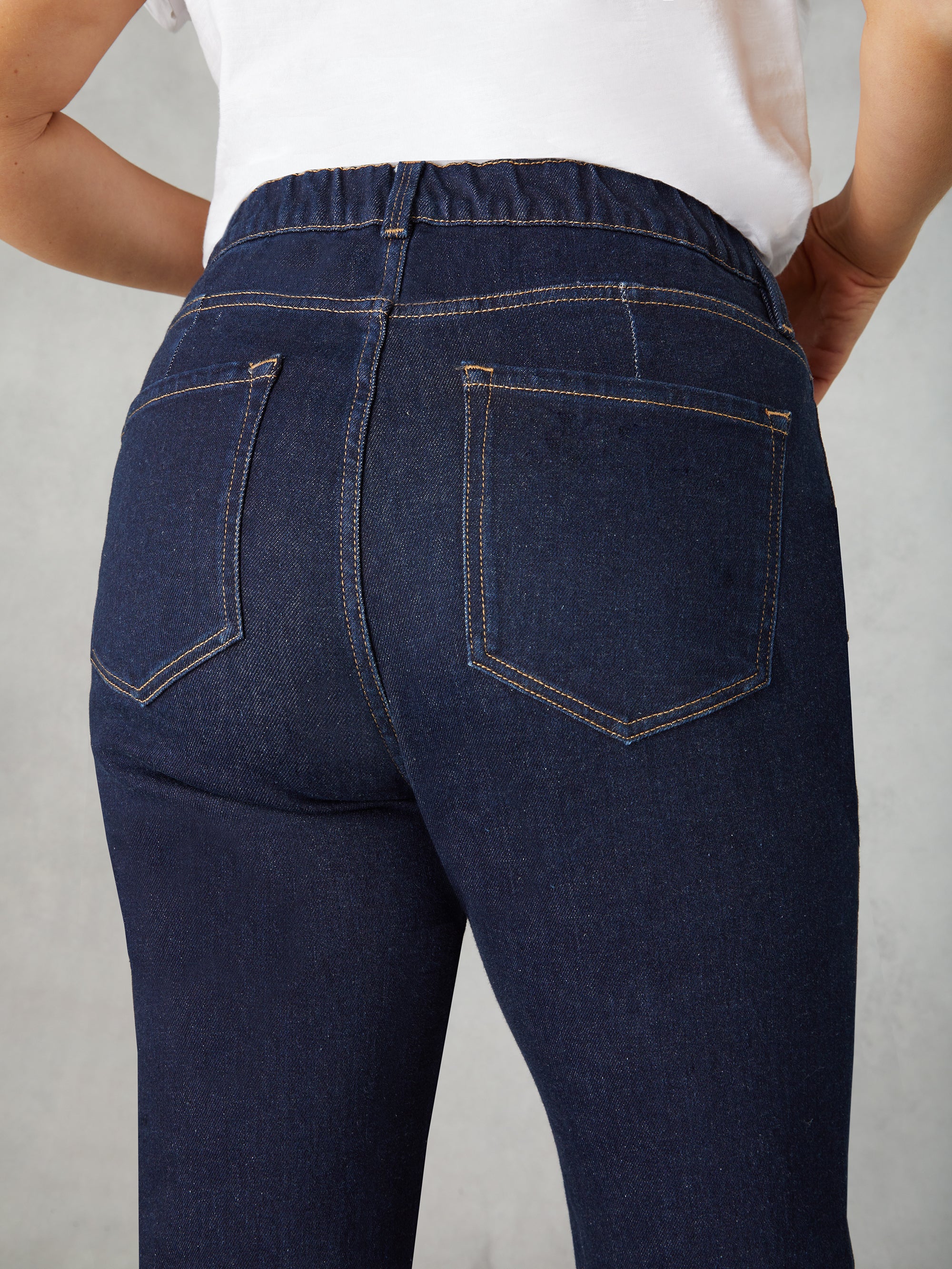 Petite Dark Indigo Bootcut Comfort Jeans - Image 4