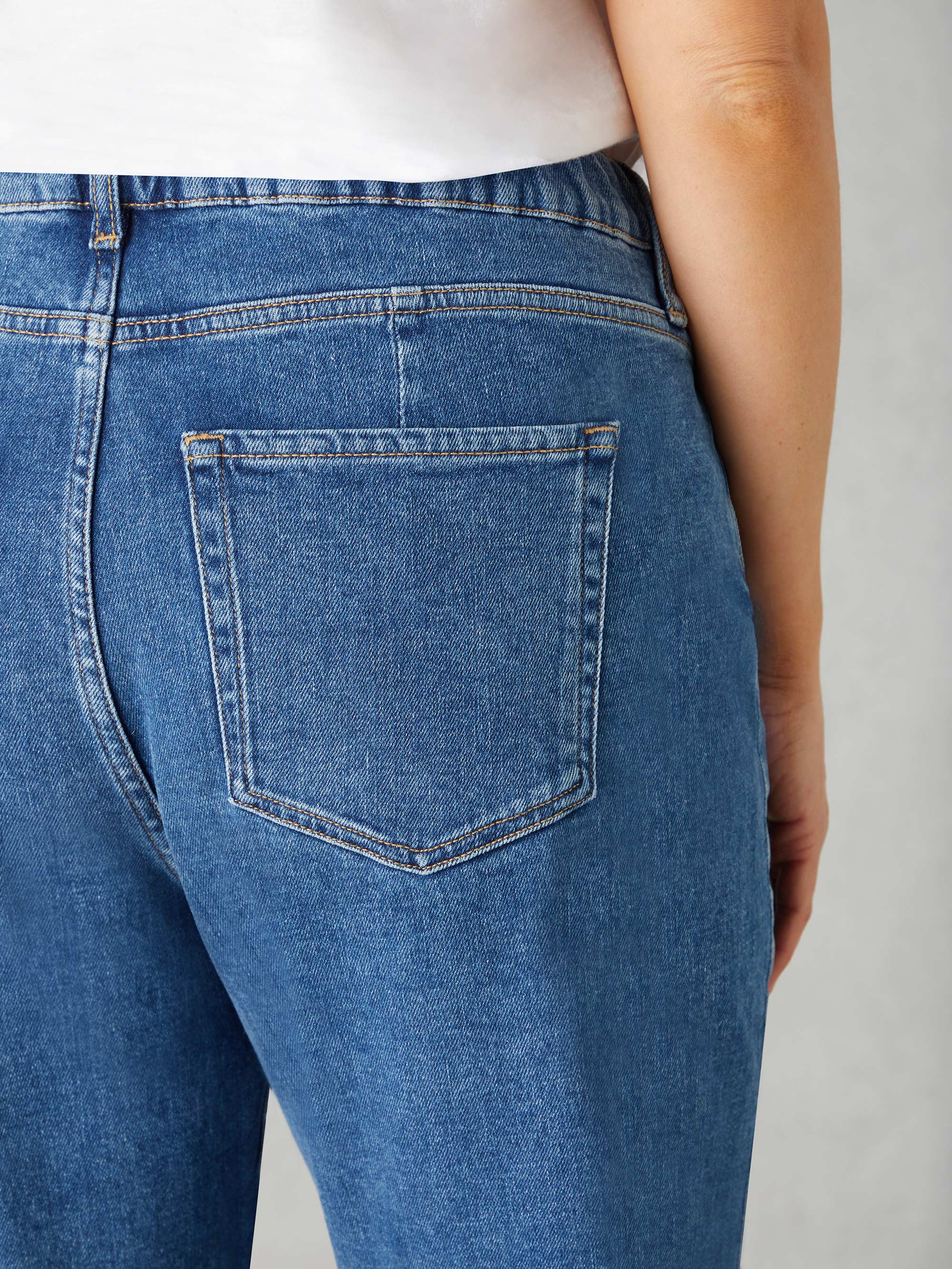 Petite Mid Blue Mom Comfort Jeans - Image 3