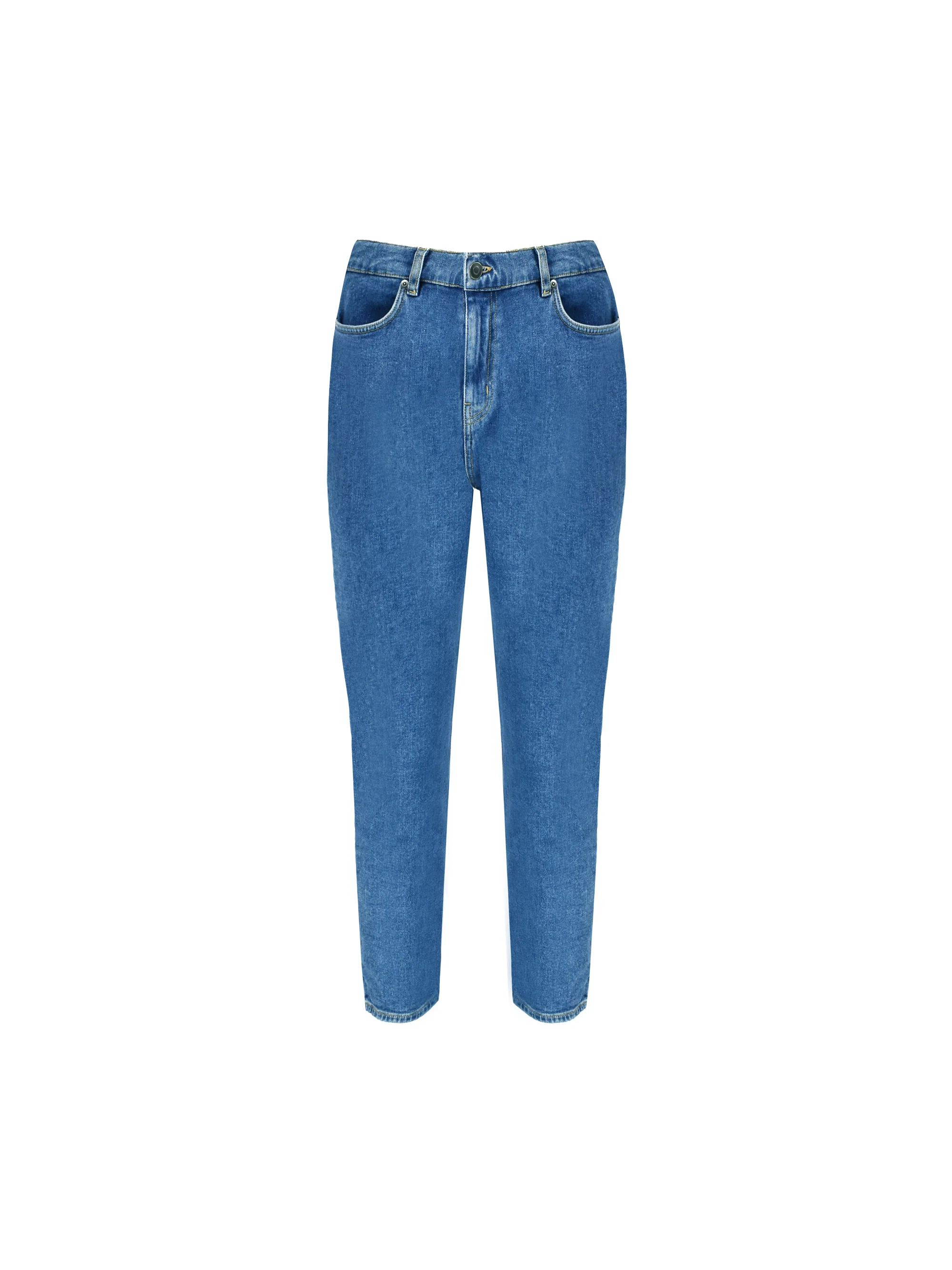Petite Mid Blue Mom Comfort Jeans - Image 5