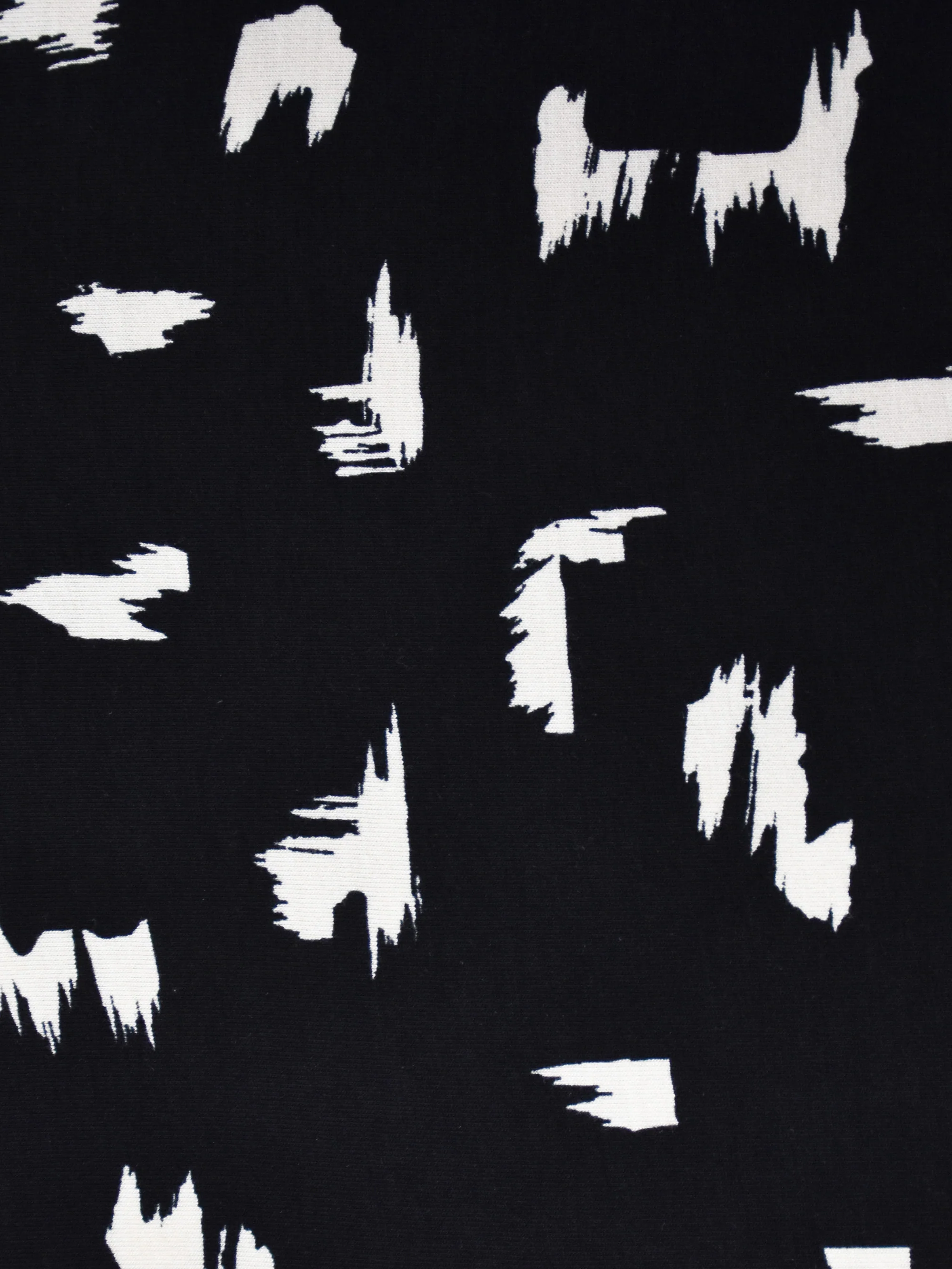 Petite Mono Smudge Print Jersey V-Neck Tunic - Image 4