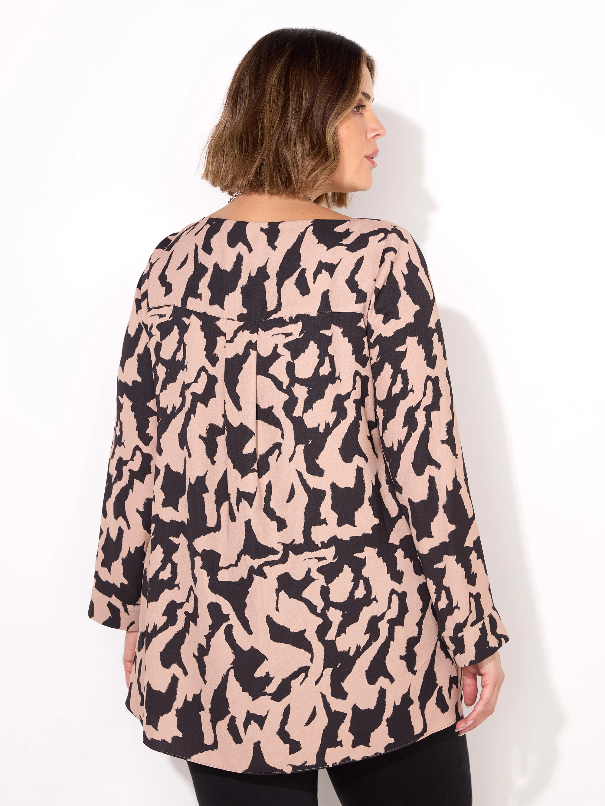 Petite Printed Slash Neck Tunic - Image 4