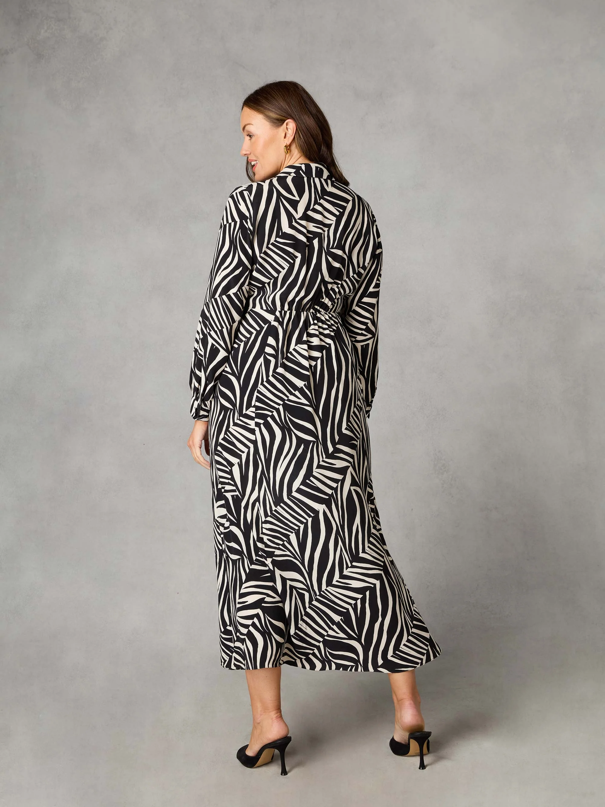 Petite Stone Linear Print Shirt Dress - Image 3