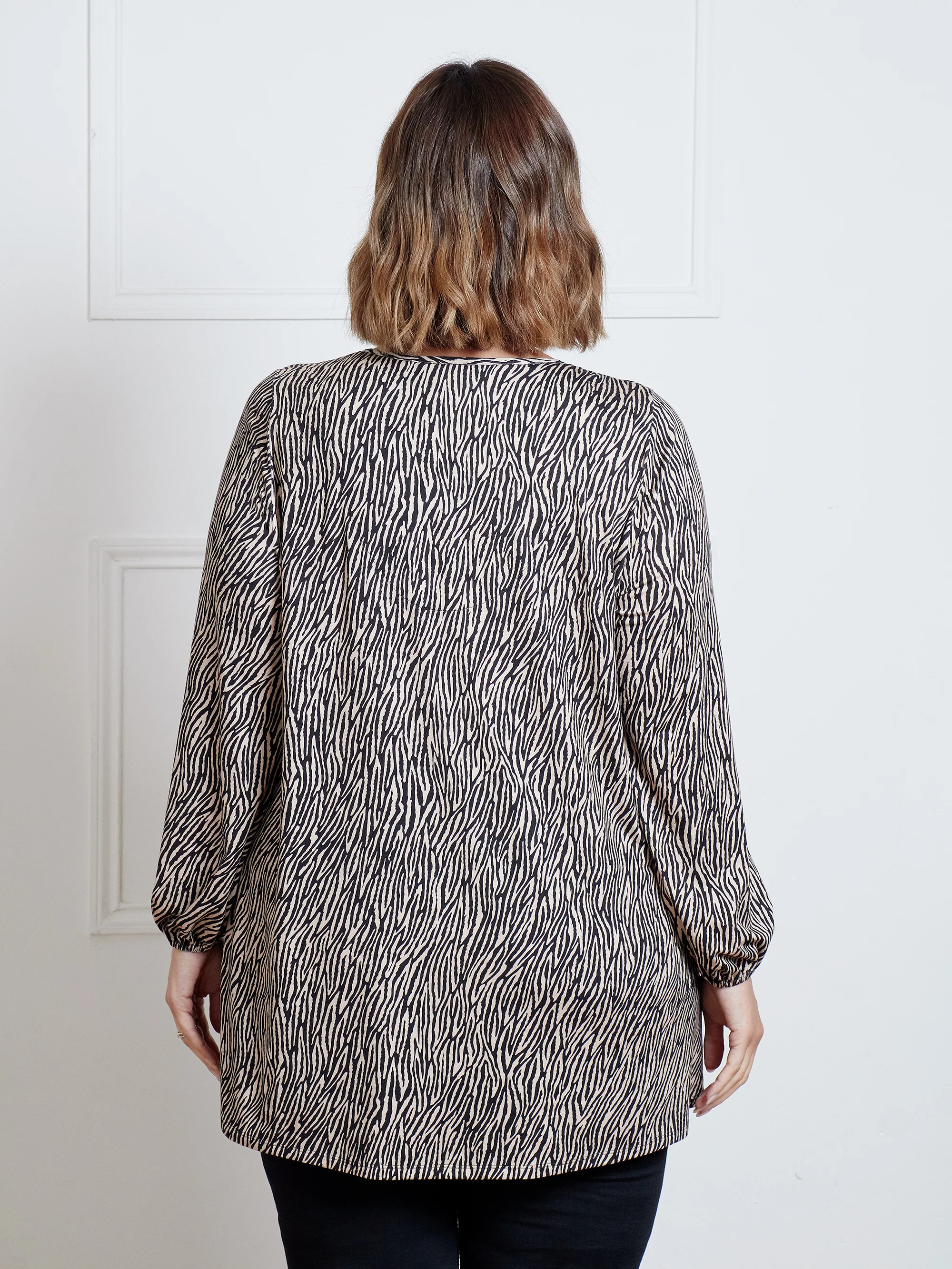 Petite Zebra Tunic With Keyhole Neck - Image 4