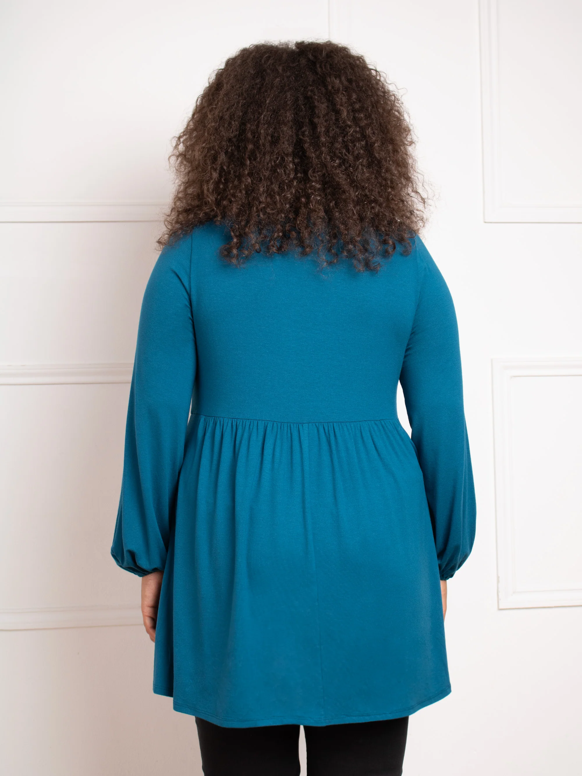 Petrol Smock Style Tunic - Image 4