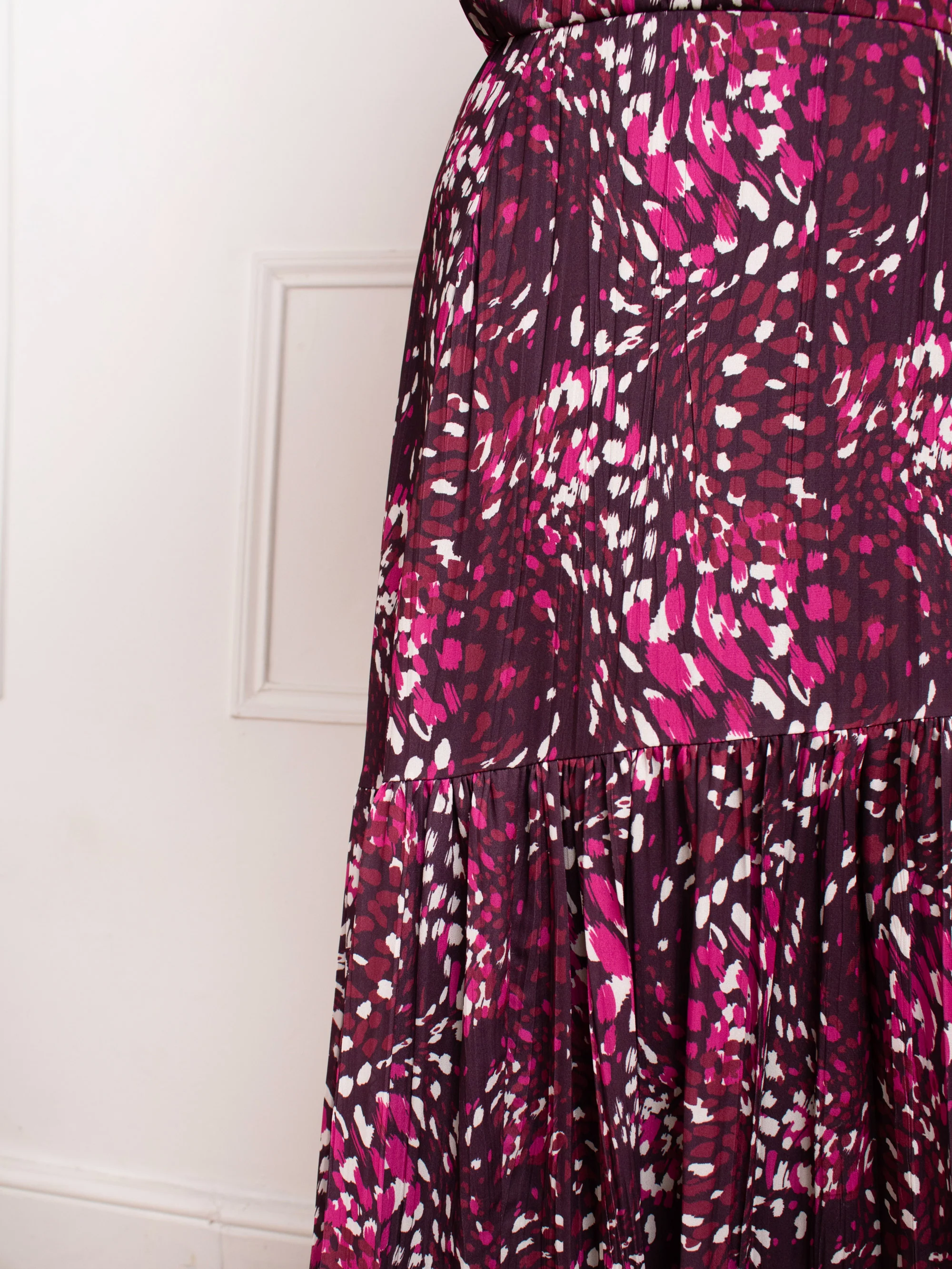 Pink Abstract Print Midaxi Dress - Image 6