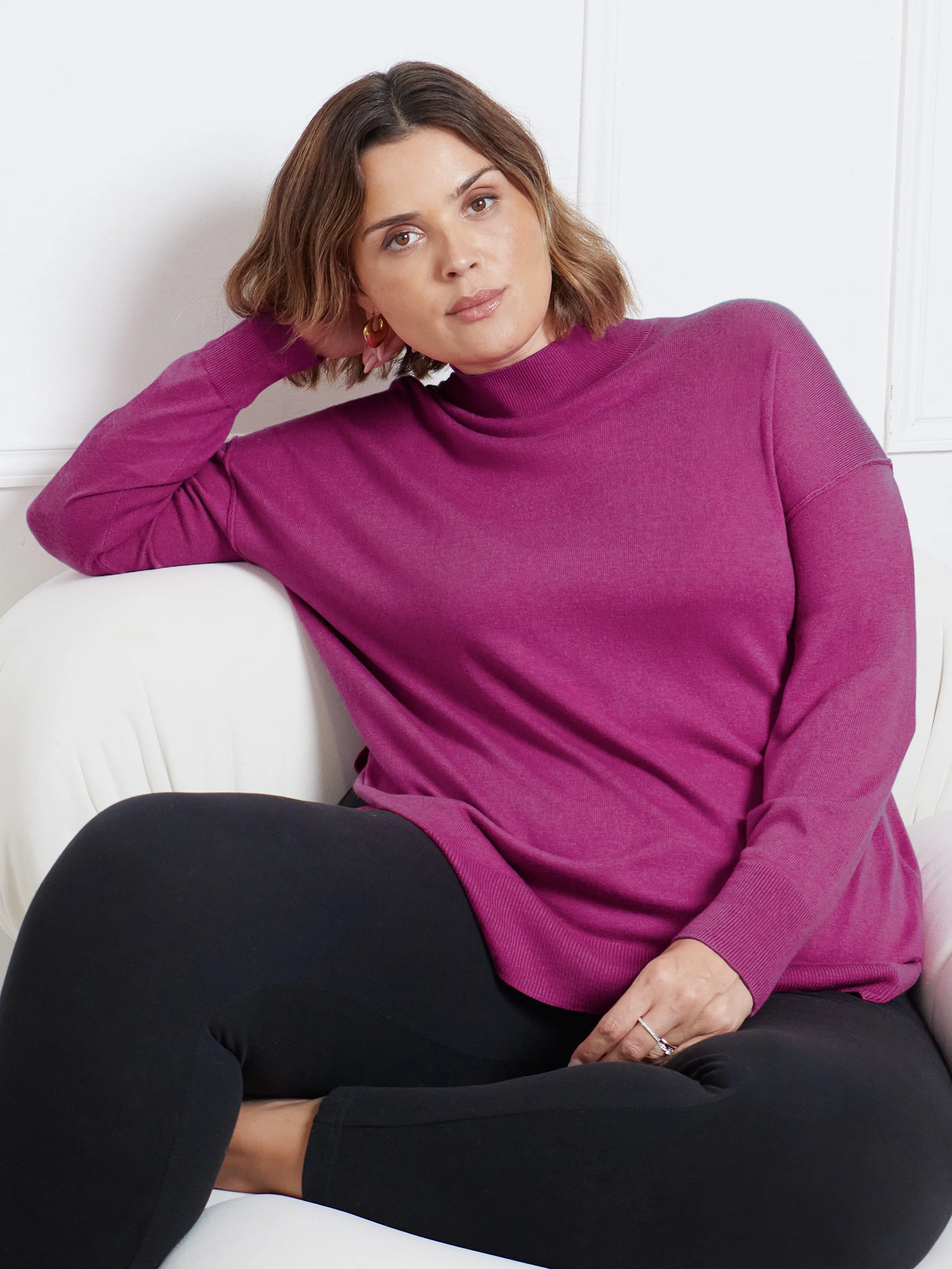 Pink Mock Neck Jumper - Image 2