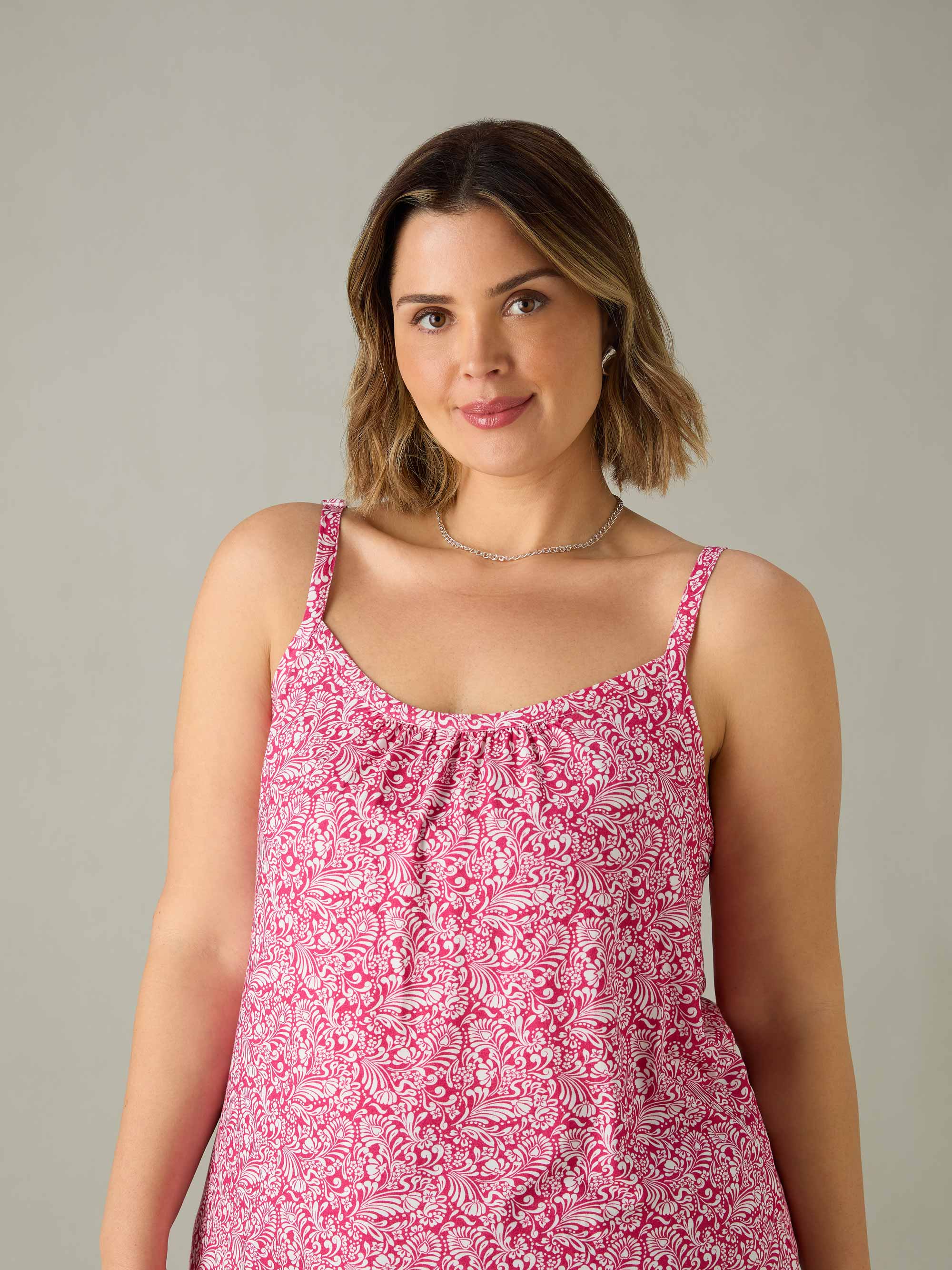 Pink Paisley Jersey Cami - Image 4