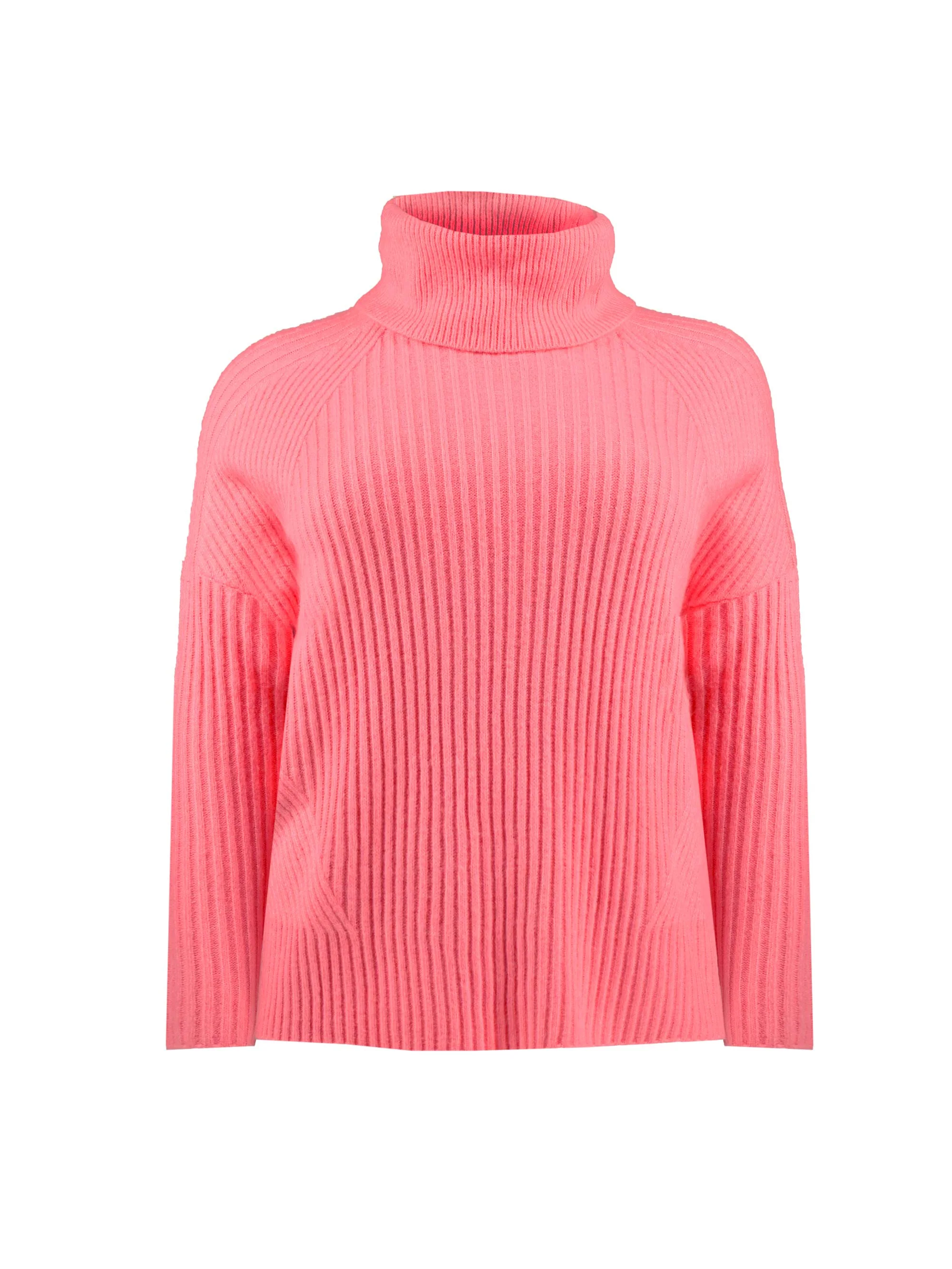 Pink Rib Roll Neck Jumper - Image 7