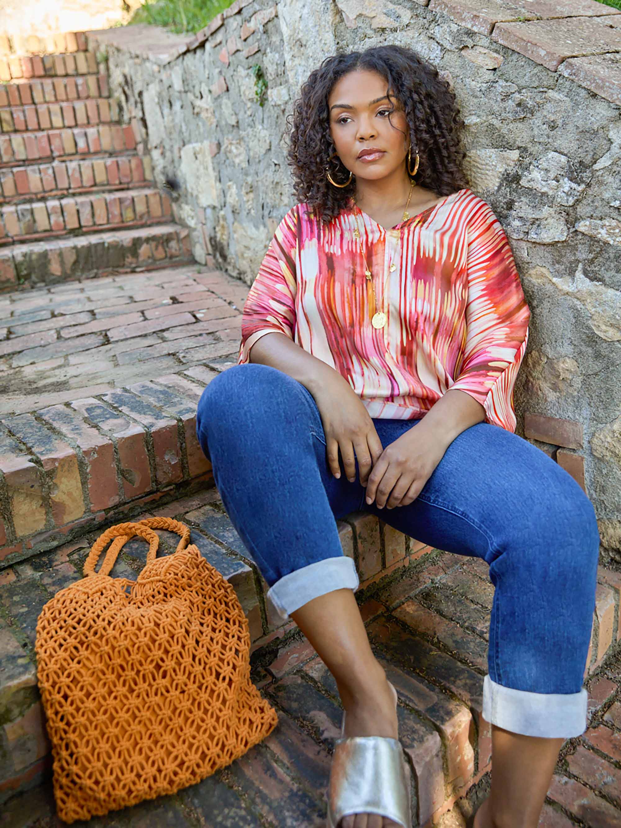 Pink Tie Dye Batwing Top - Image 3