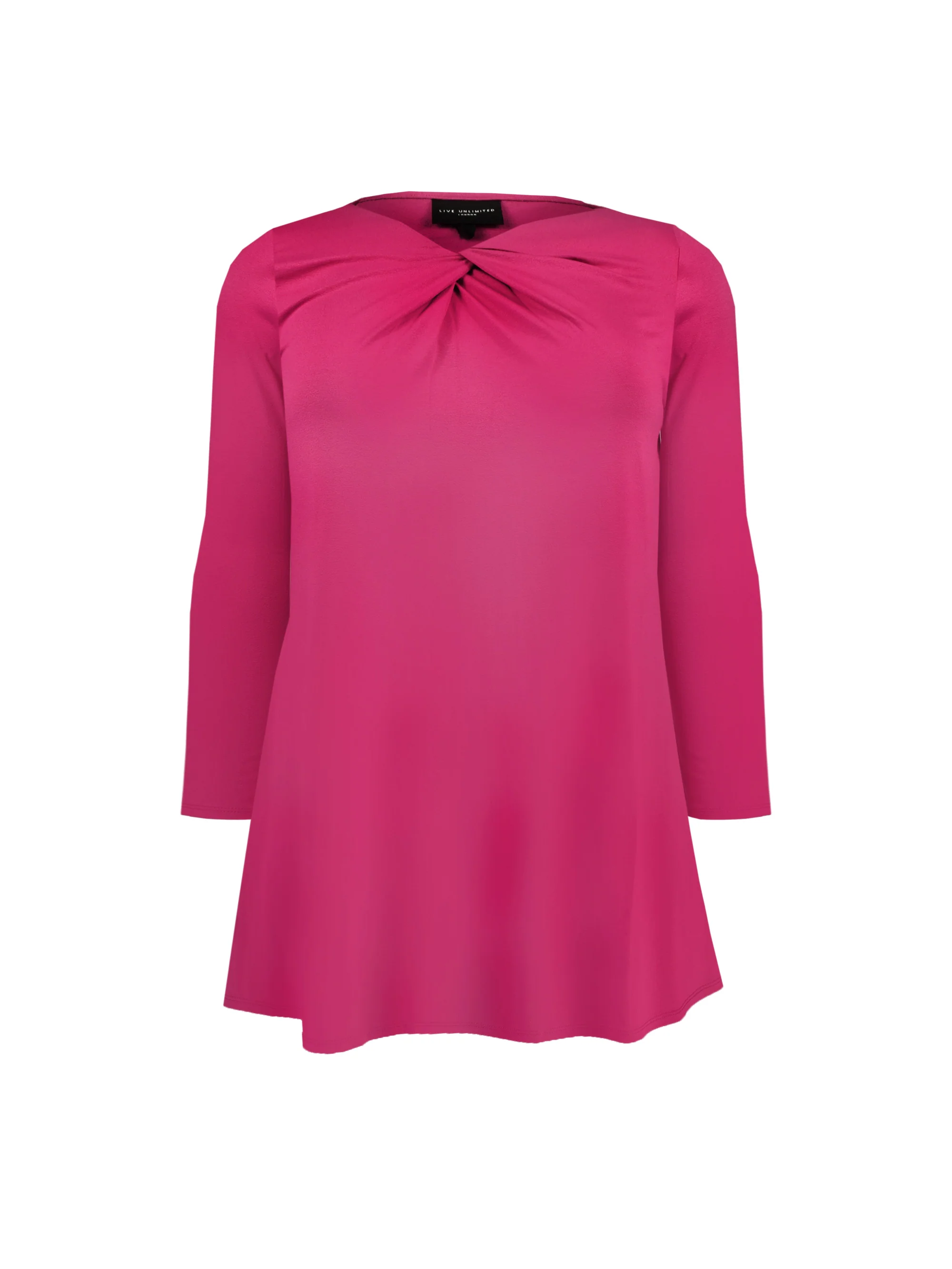Pink Twist Neck Jersey Tunic - Image 4