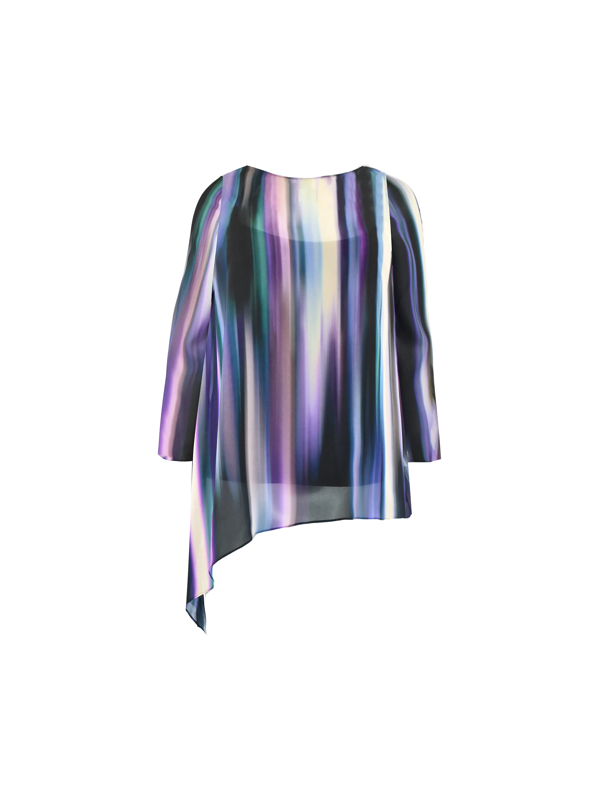 Purple Ombre Chiffon Asymmetric Top - Image 4