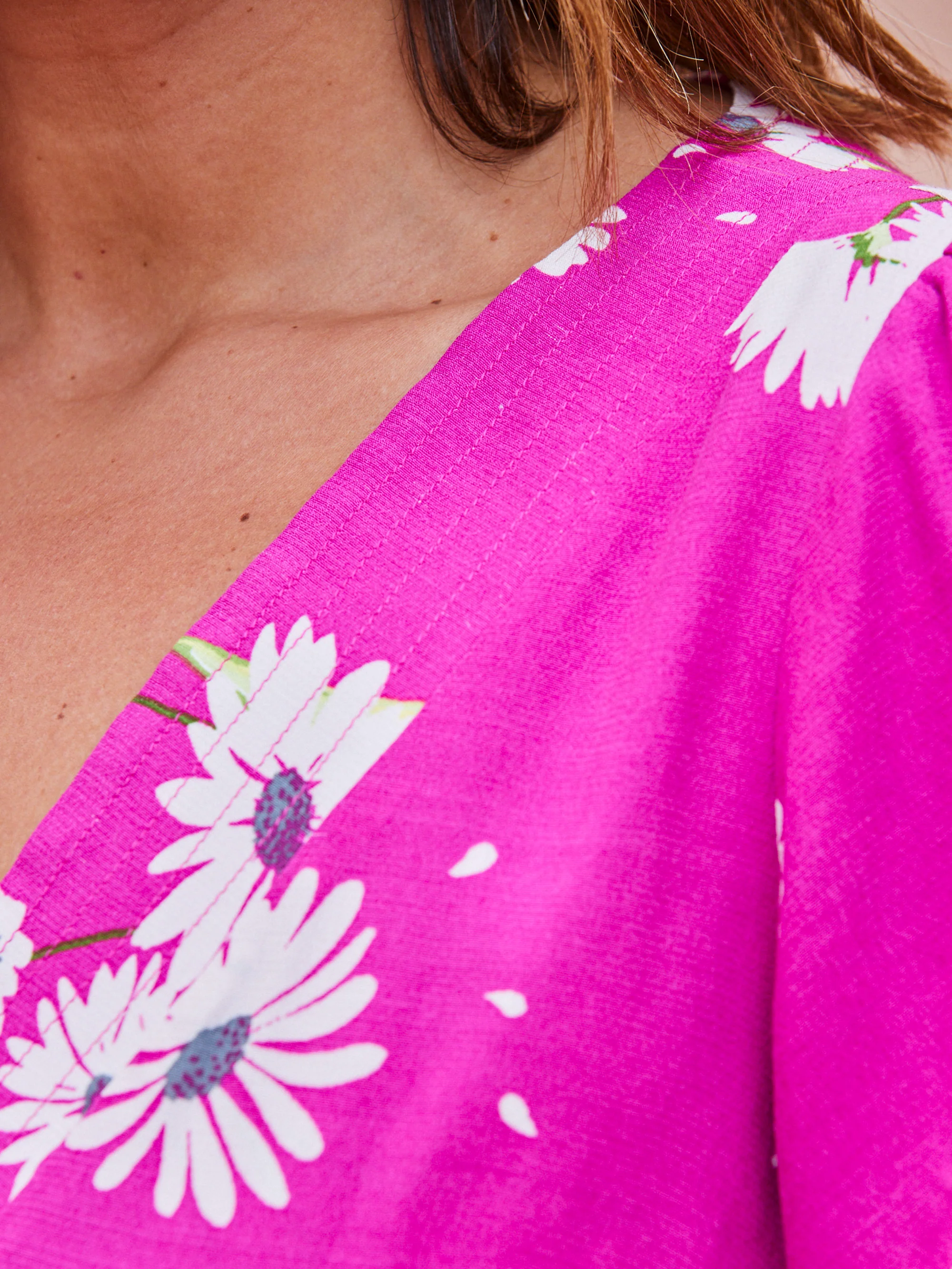 Raspberry Flutter Sleeve Dress - Image 2