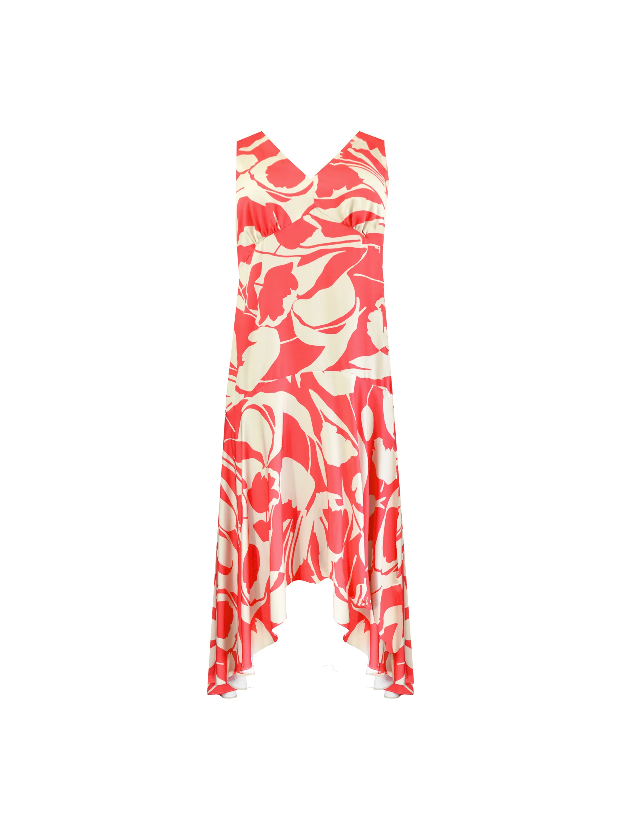 Red Abstract Print Sleeveless Maxi Dress - Image 9