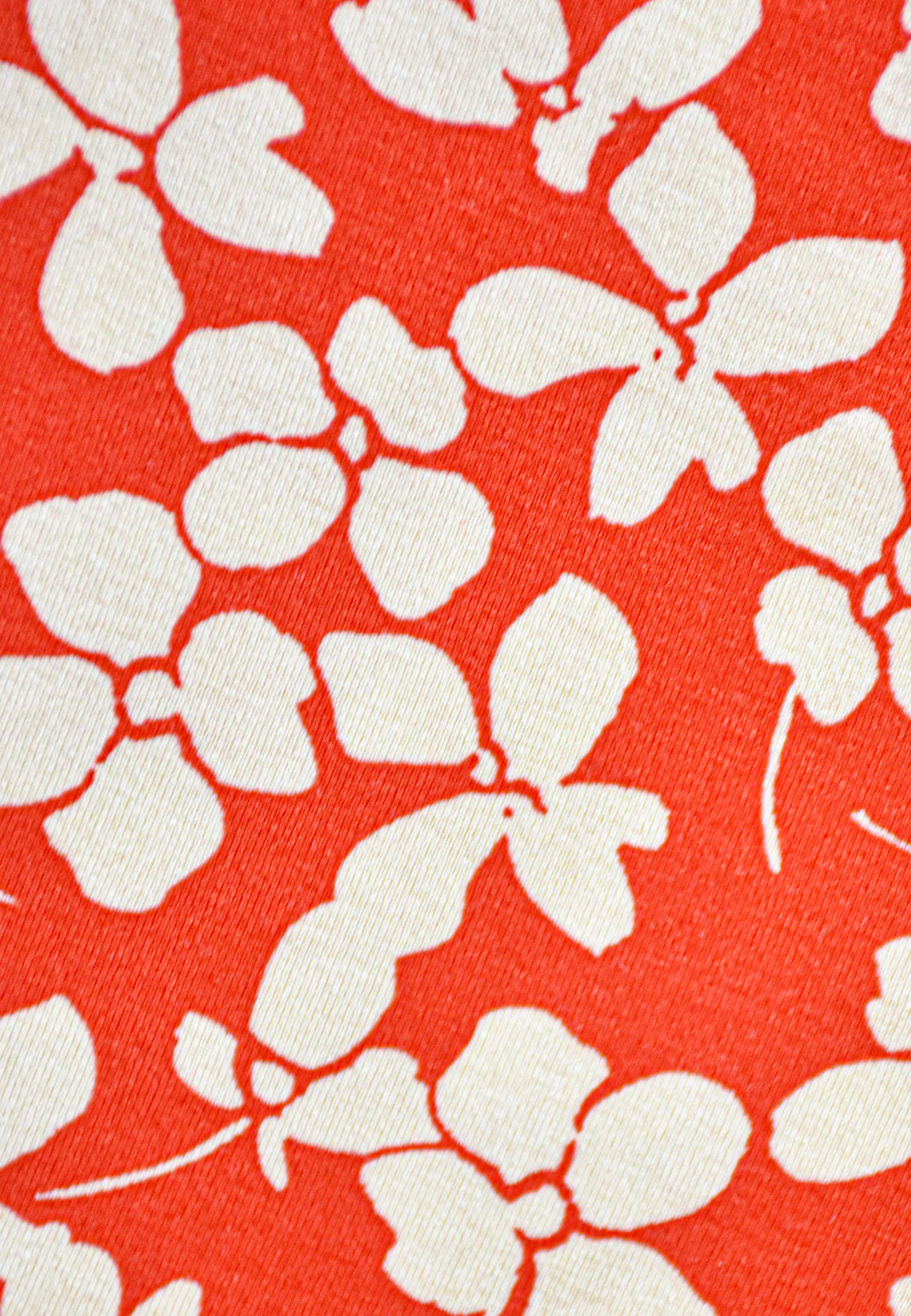 Red Ditsy Print Jersey Pleat Front Top - Image 6