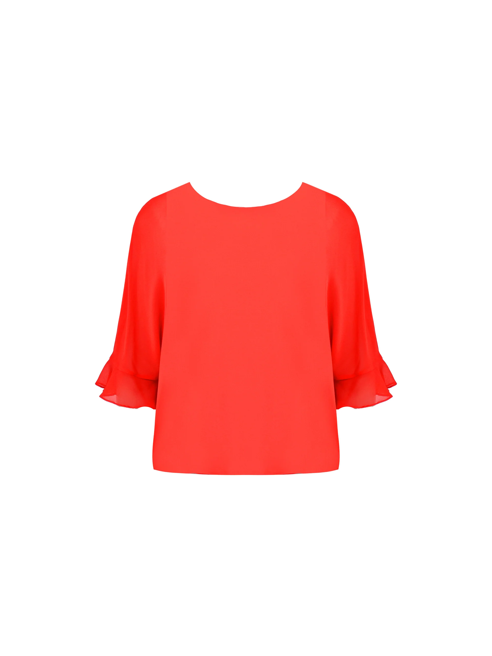 Red Flute Sleeve Overlay Top - Image 7