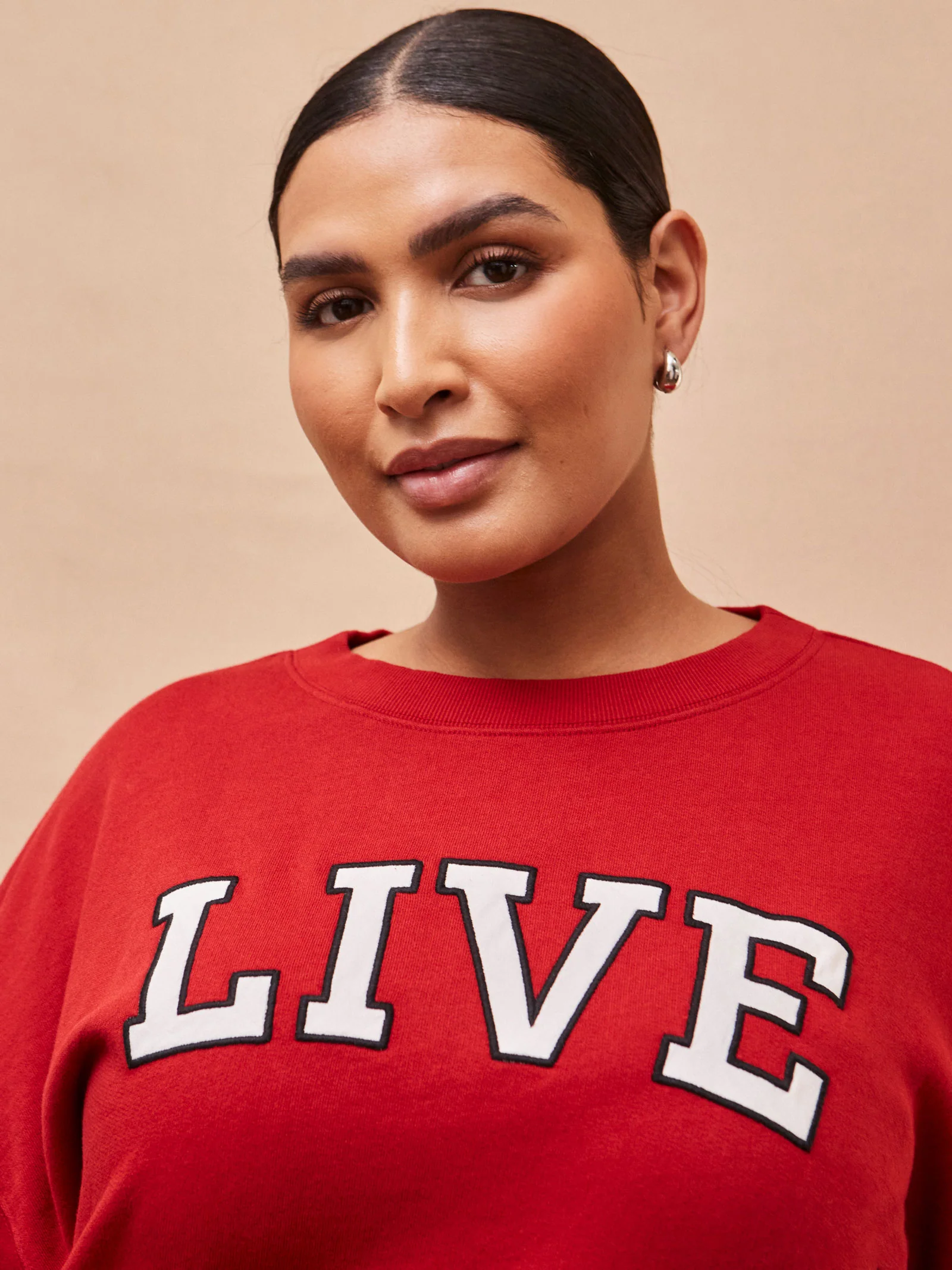 Red Oversized Live Sweatshirt - Image 2