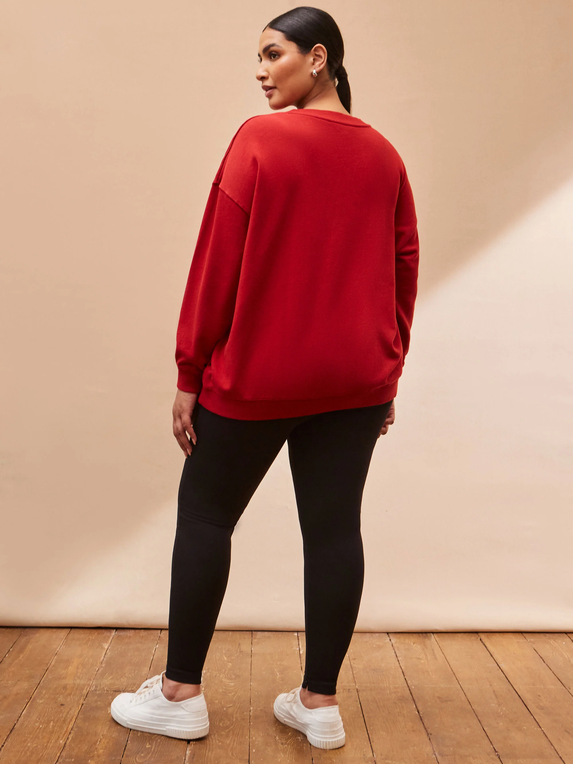 Red Oversized Live Sweatshirt - Image 4