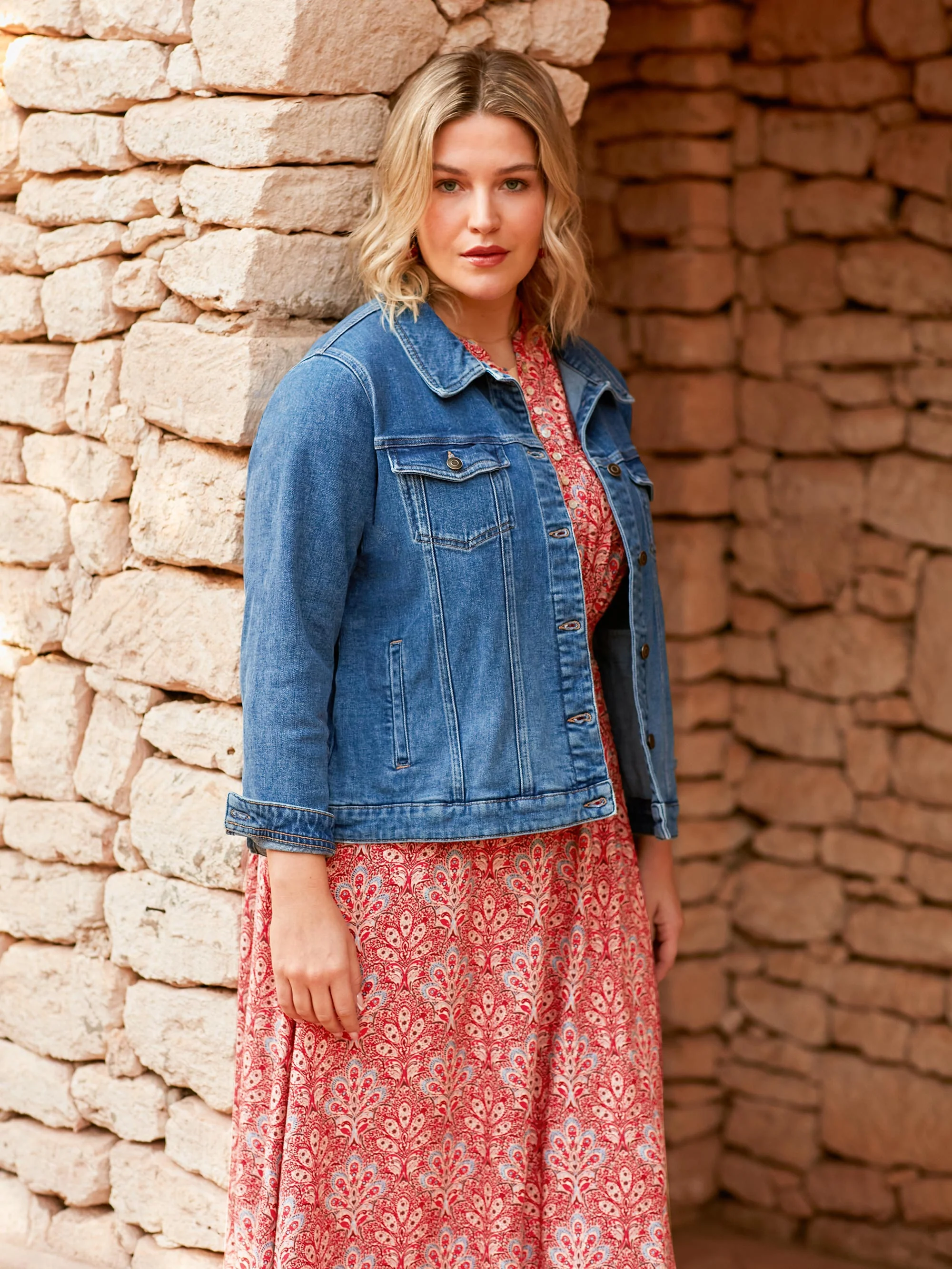 Red Paisley Shirred Waist Midaxi Dress - Image 2