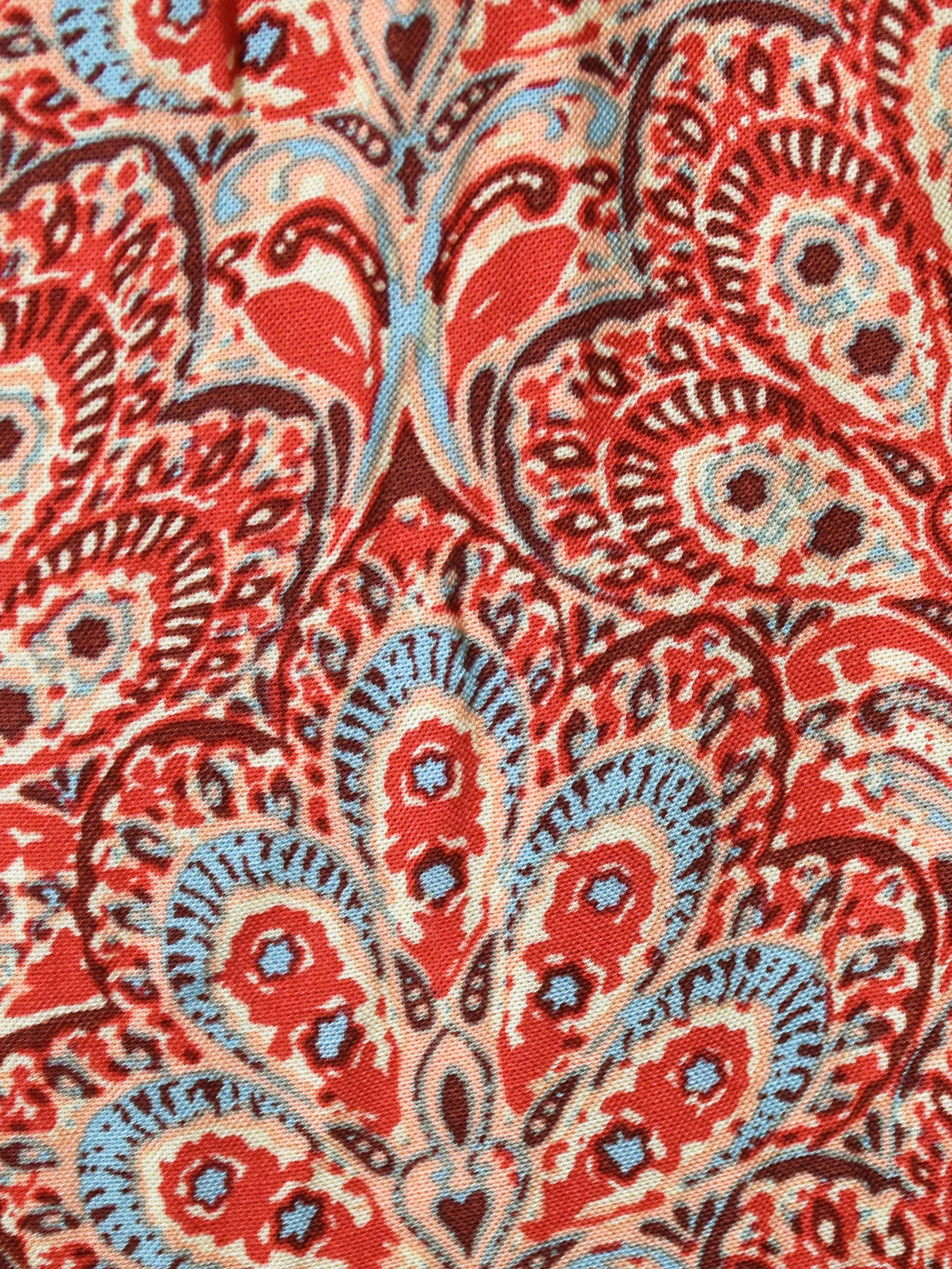 Red Paisley Shirred Waist Midaxi Dress - Image 8