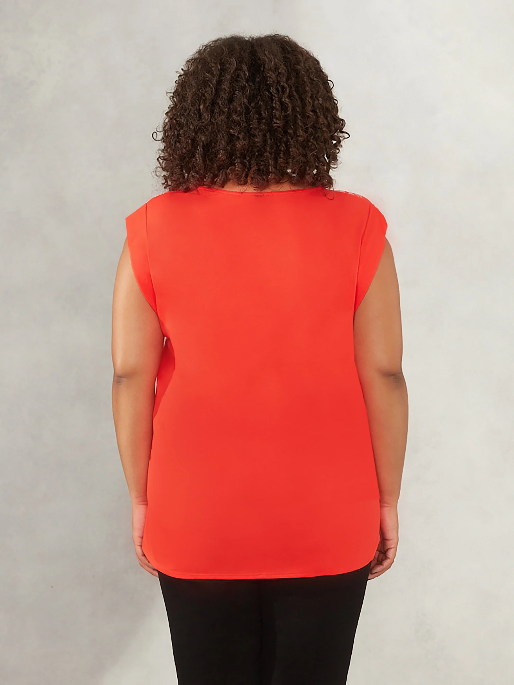 Red & Pink Paisley Print Jersey Back T-Shirt - Image 4