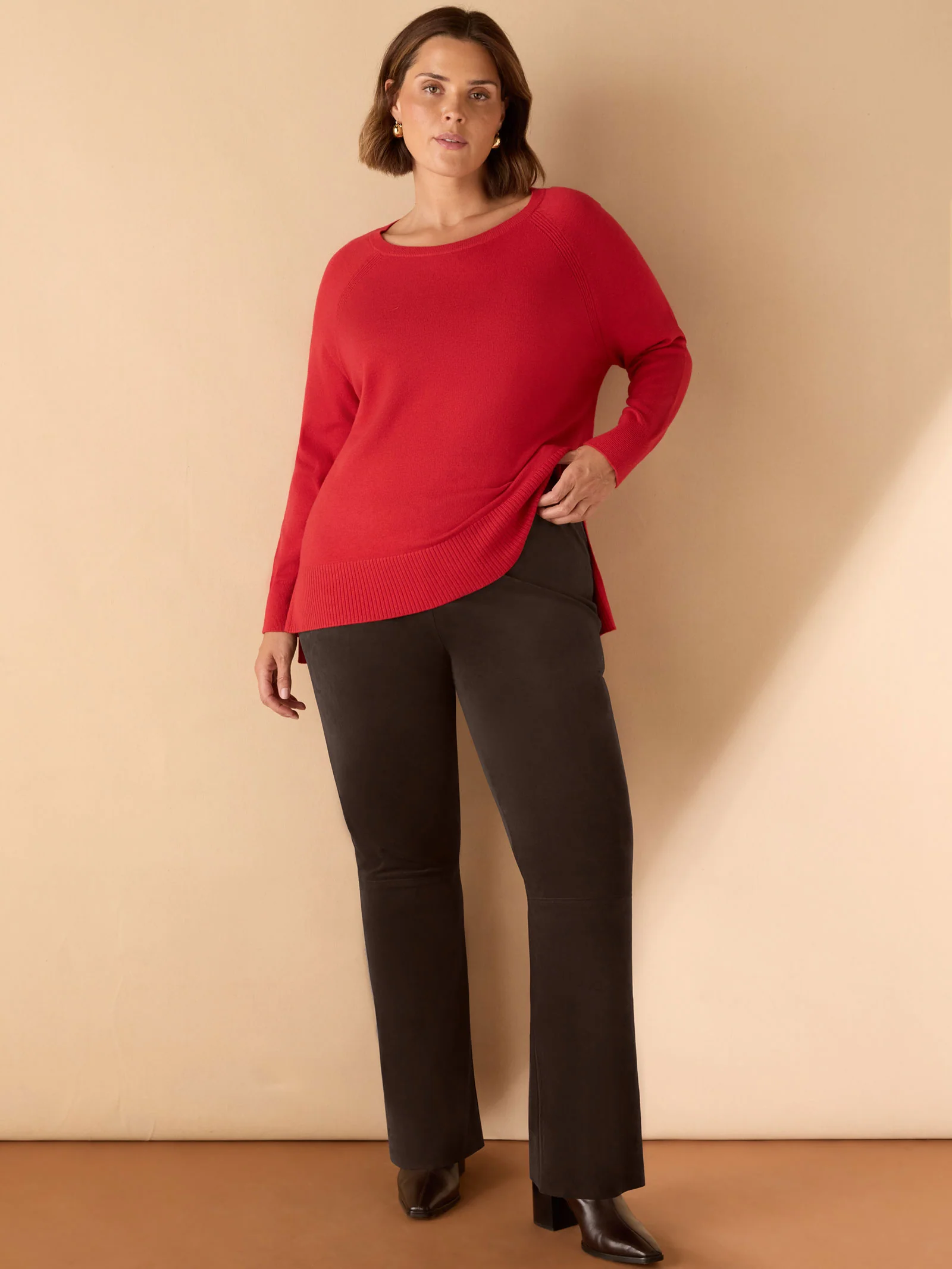 Red Round Neck Jumper - Image 5