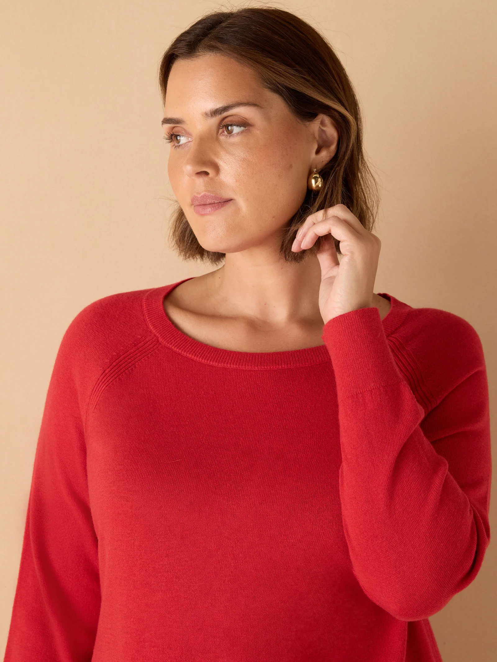 Red Round Neck Jumper - Image 6