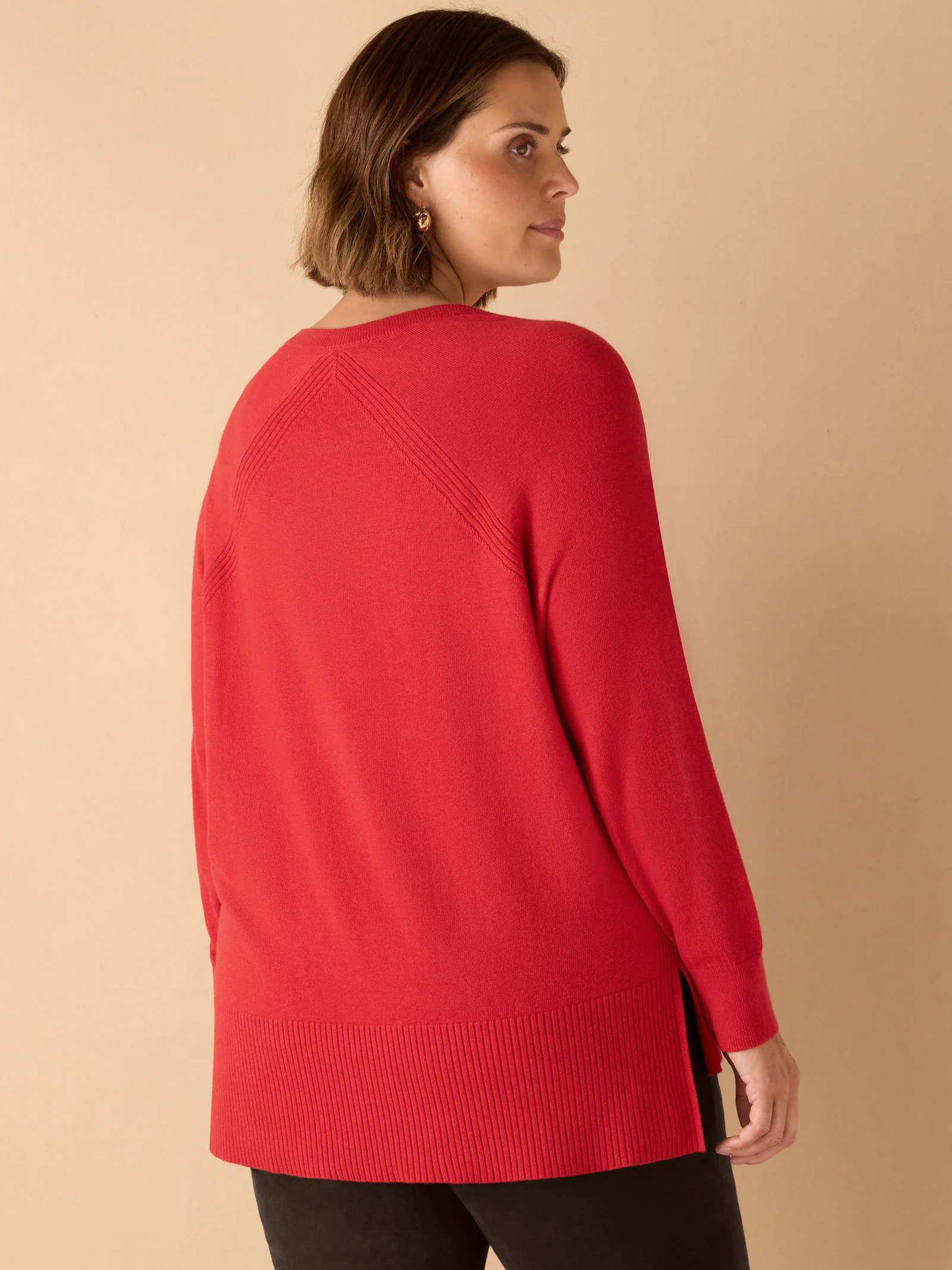 Red Round Neck Jumper - Image 7