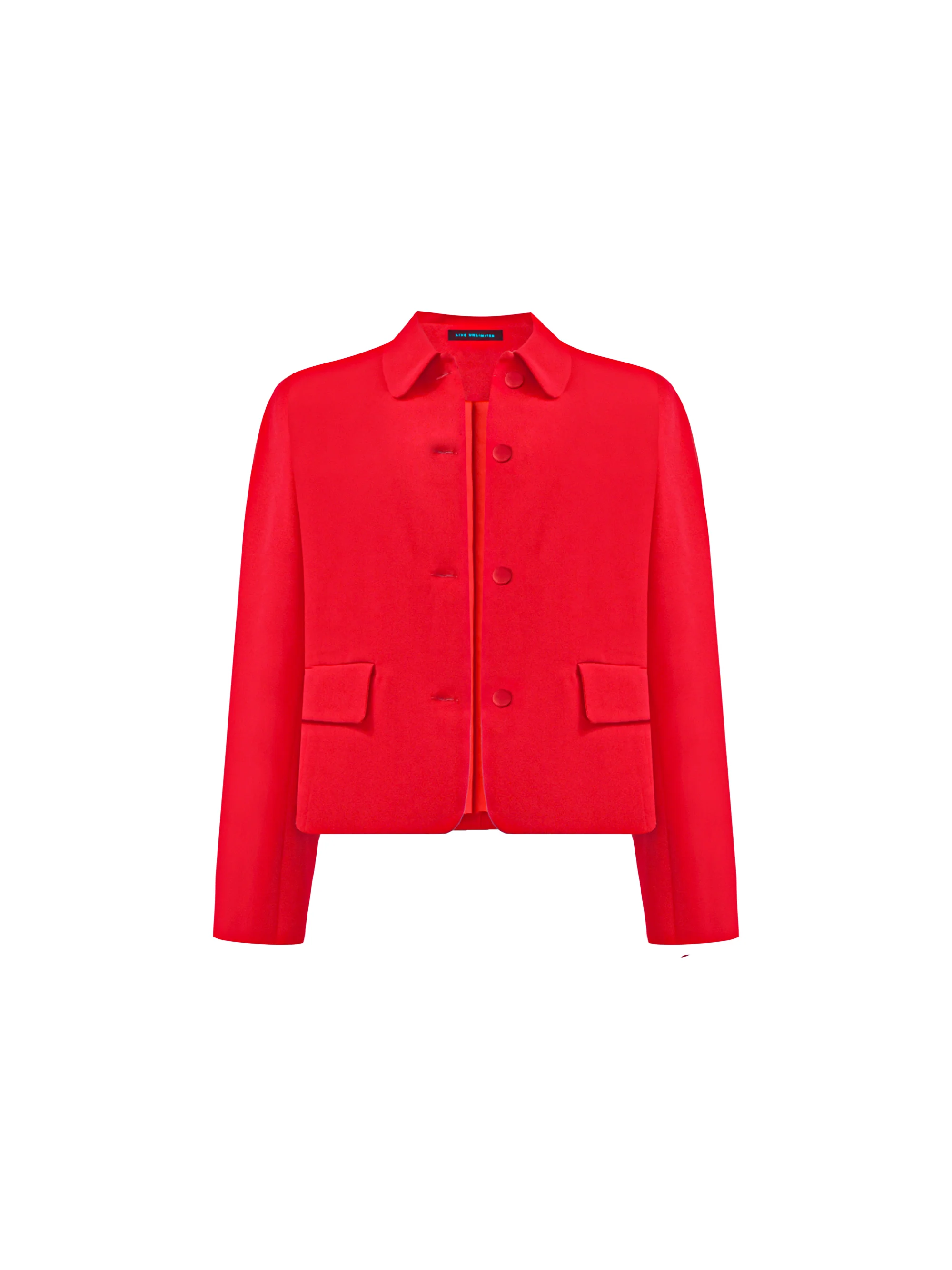 Red Short Tailored Jacket - Image 7