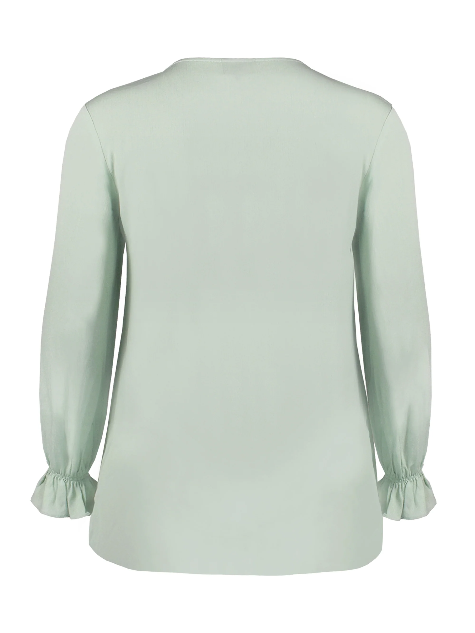 Sage Green Crinkle Ruffle Blouse - Image 3