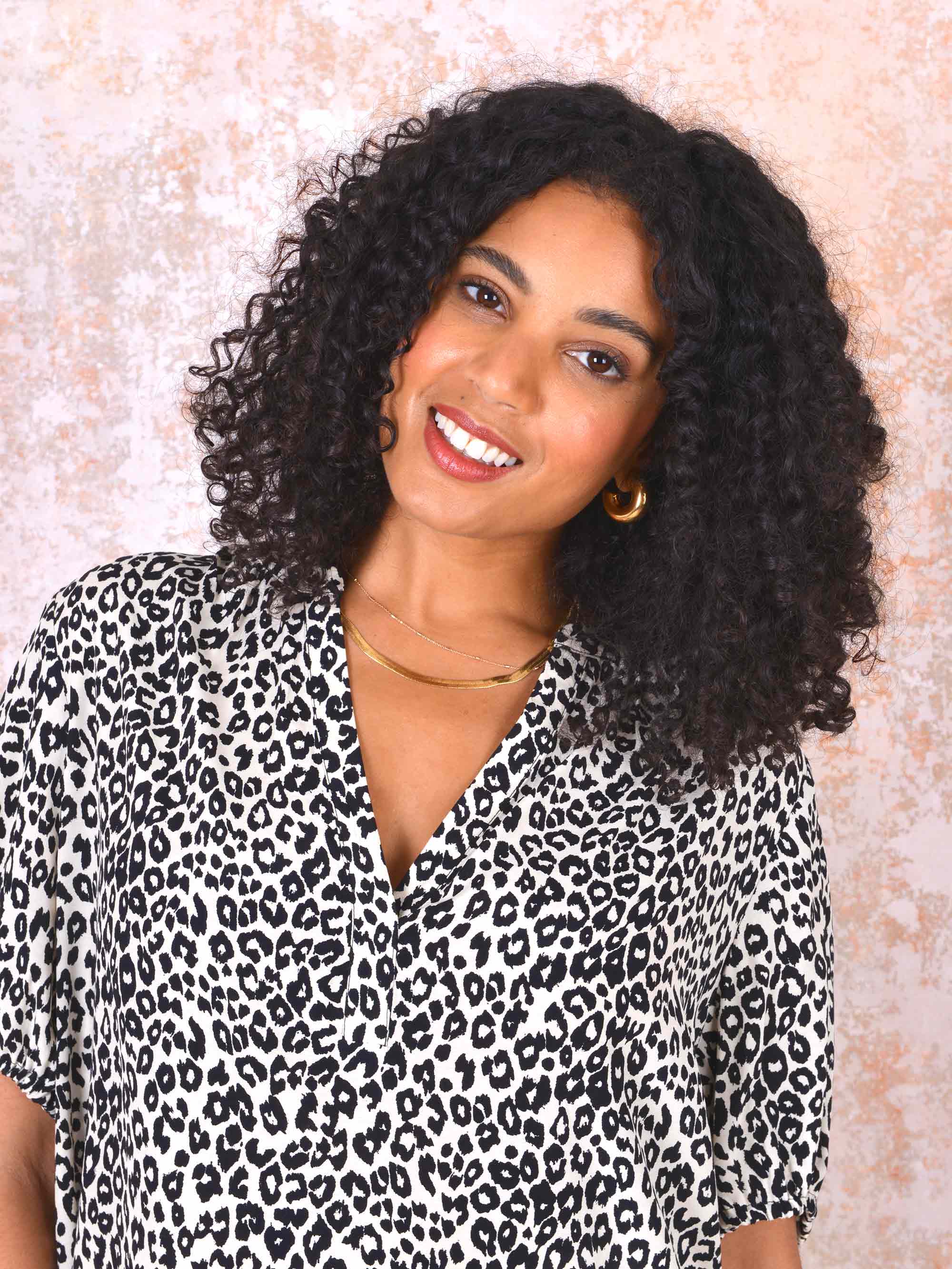 Short Sleeve Nehru Collar Swing Top - Image 4