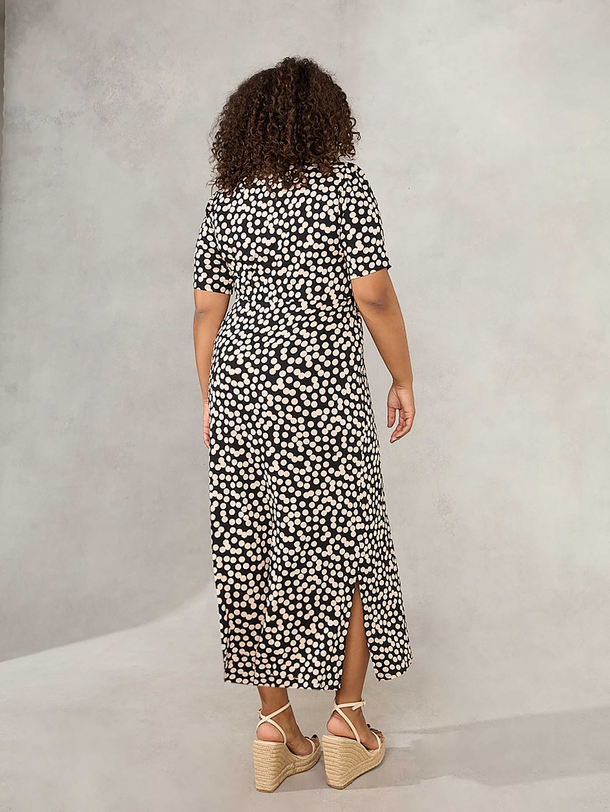 Black & Stone Spot Empire Line Maxi Dress - Image 4