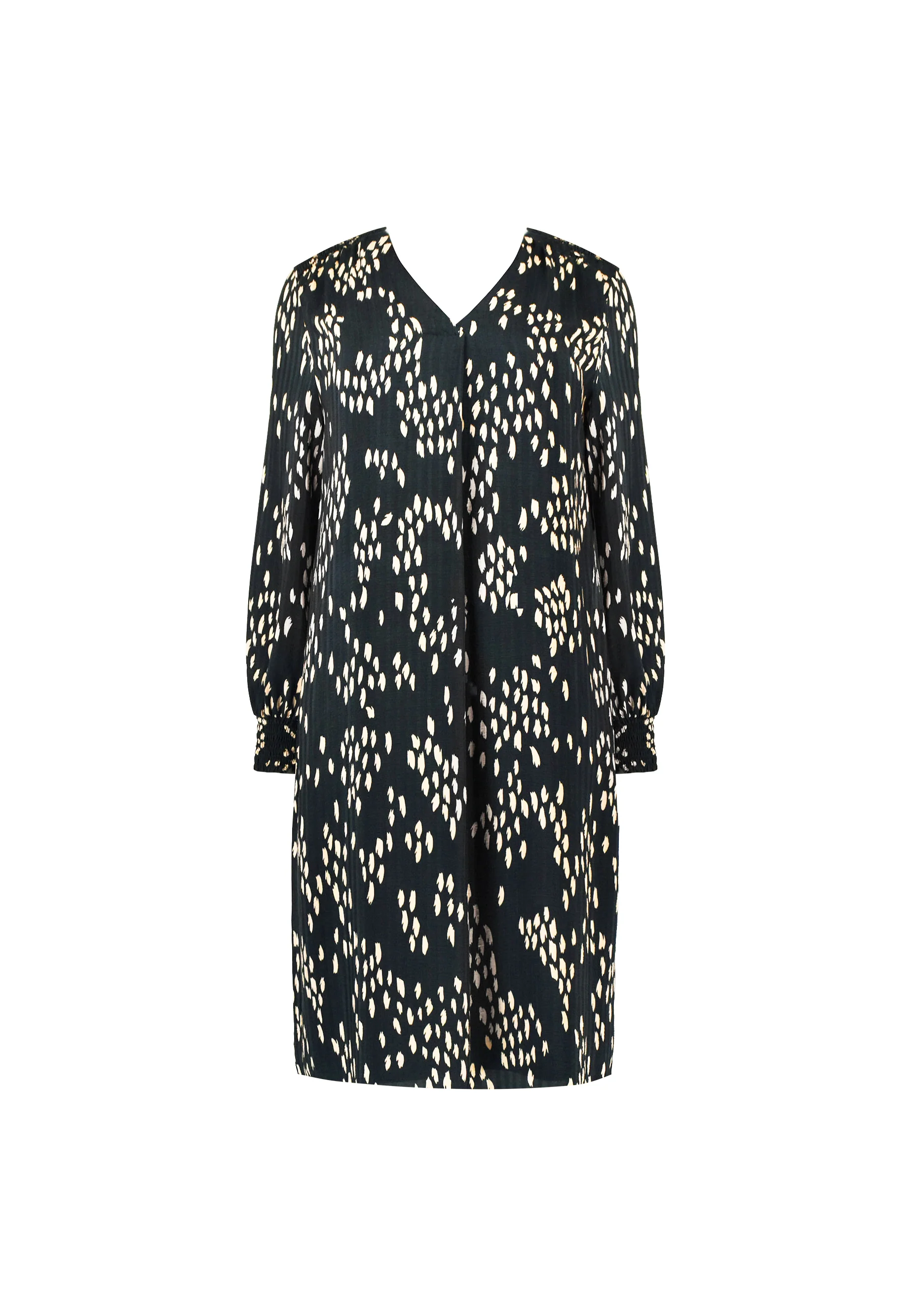 Stone Dash Print Pleat Front Chuck On Dress - Image 8