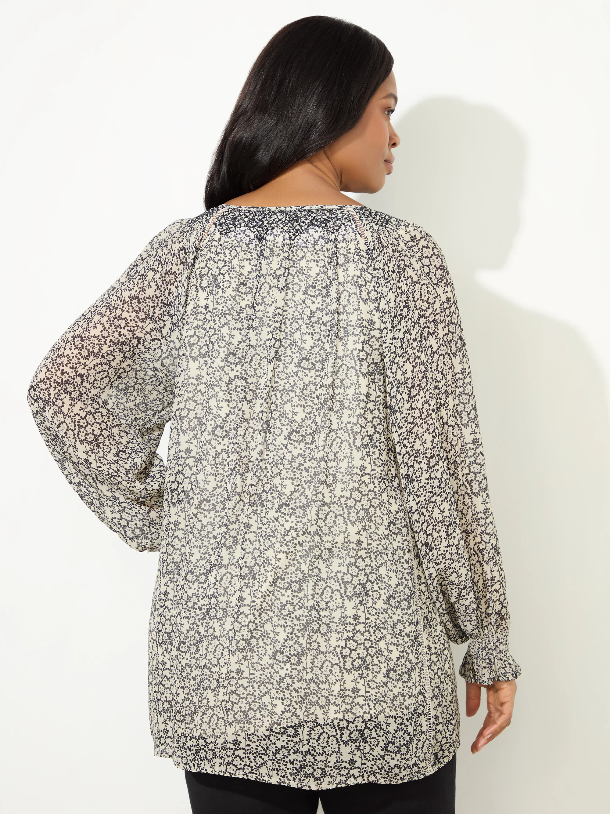 Stone Ditsy Smocked Tunic - Image 5