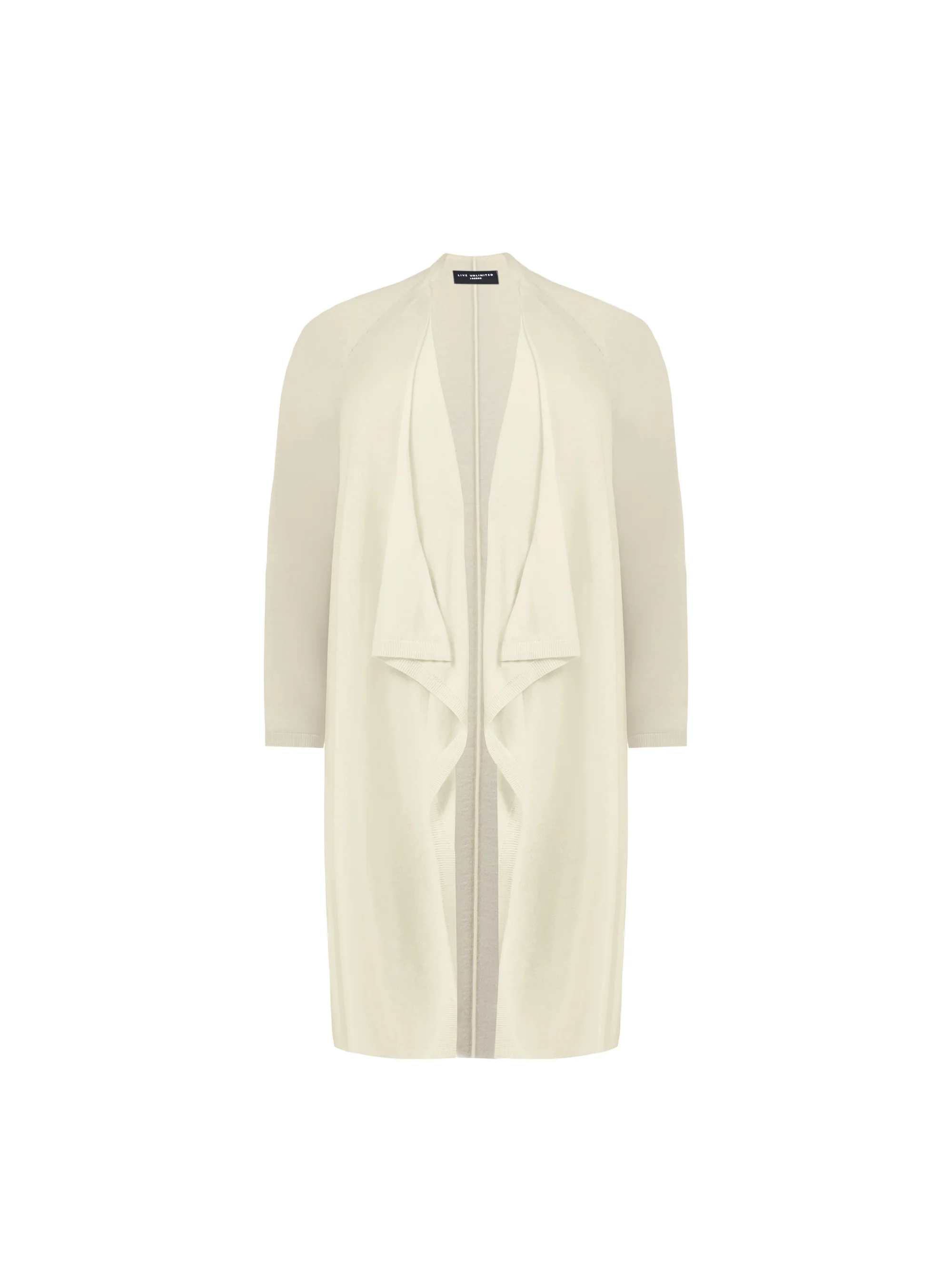 Stone Knitted Waterfall Cardigan - Image 5